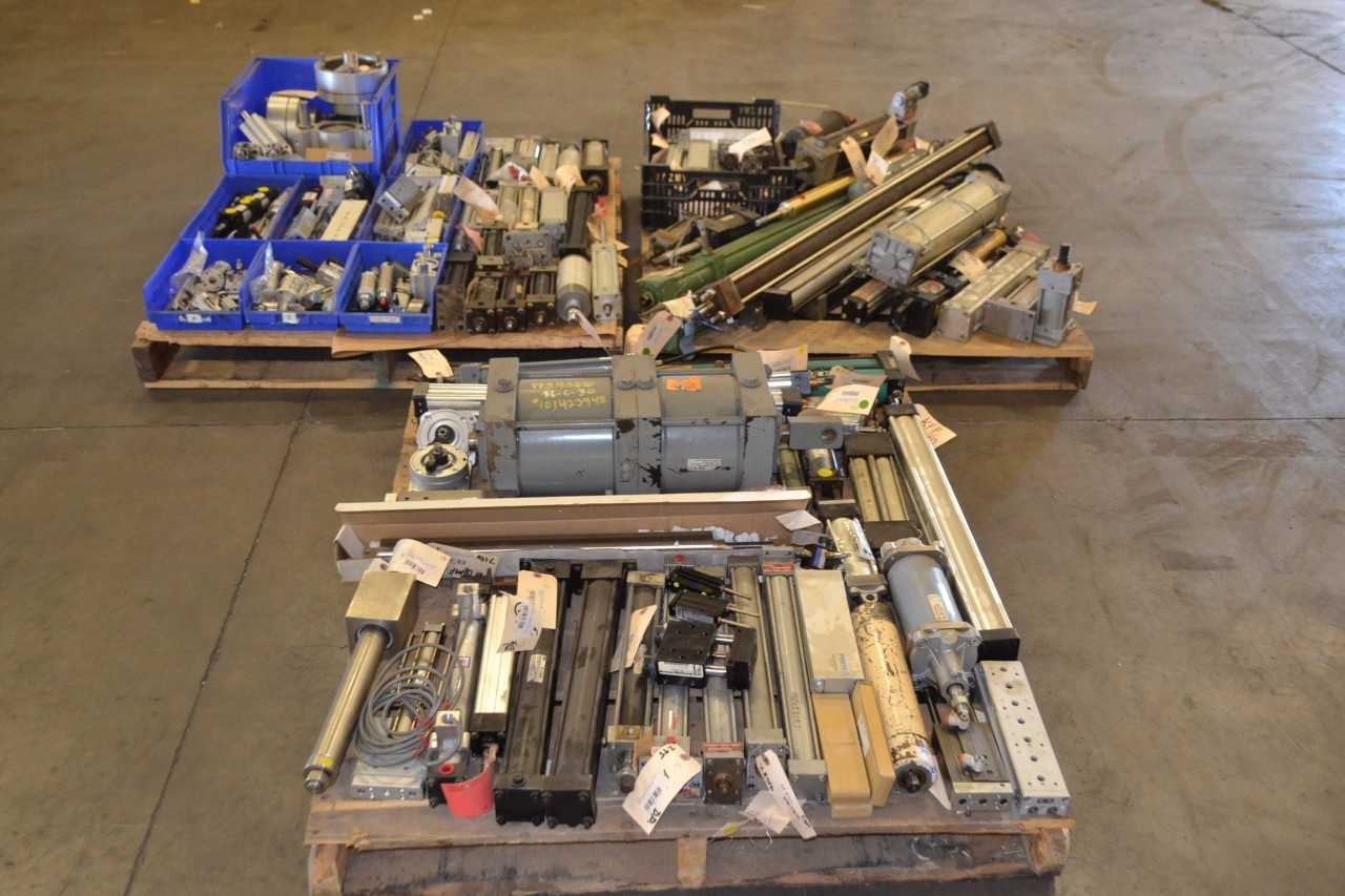 3 PALLETS OF ASSORTED PNEUMATIC CYLINDERS - MISCELLANEOUS