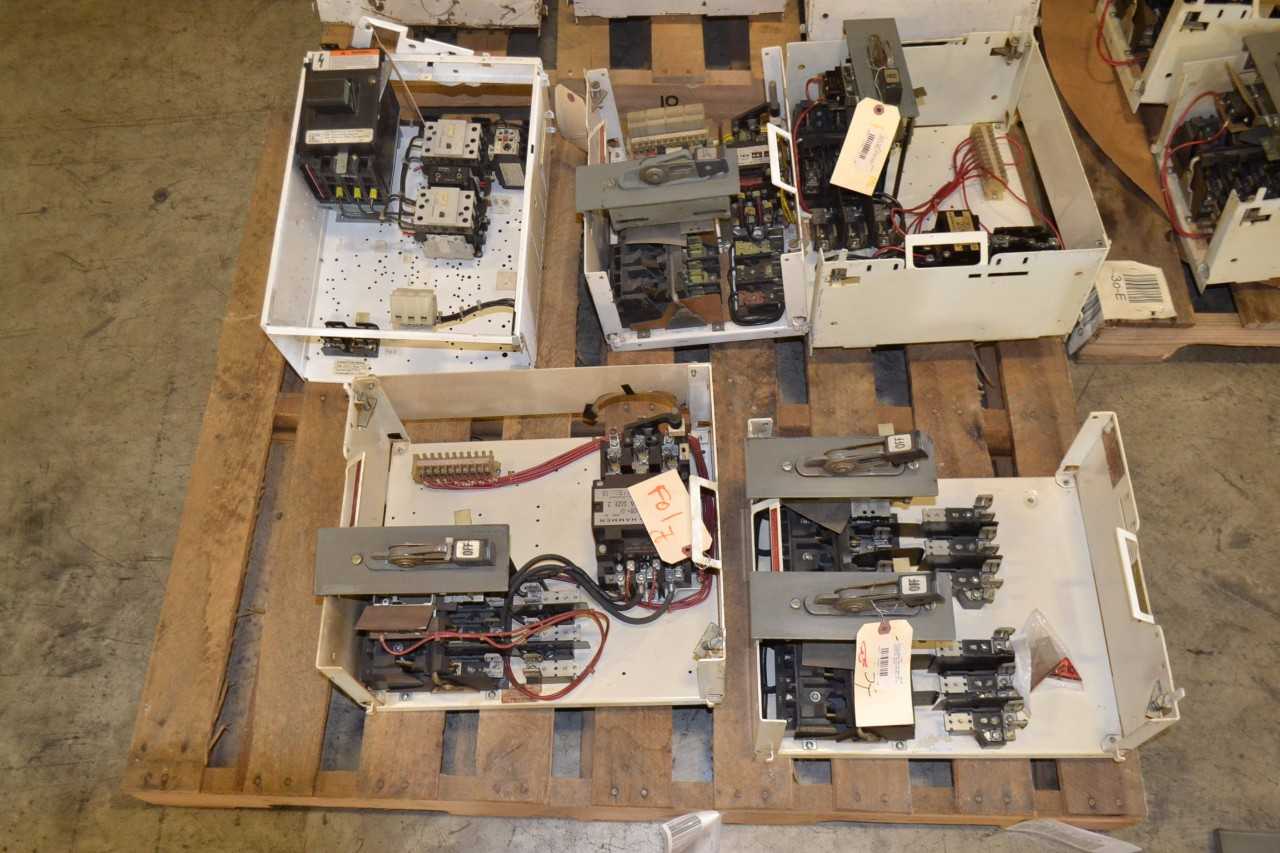 3 PALLETS OF ASSORTED CUTLER HAMMER STARTER MCC BUCKETS - MISCELLANEOUS