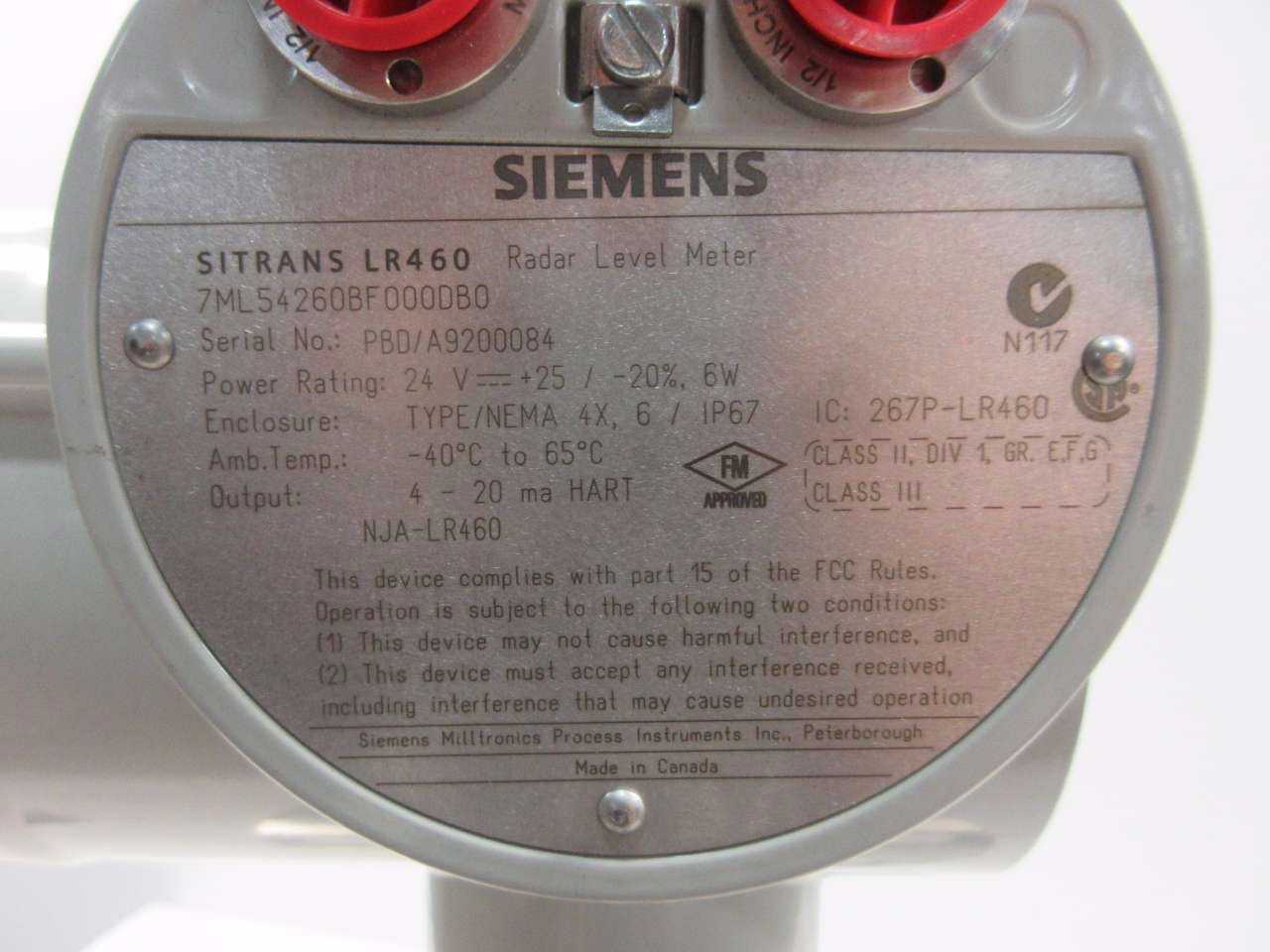 SIEMENS SITRANS LR460 RADAR LEVEL METER - MISCELLANEOUS
