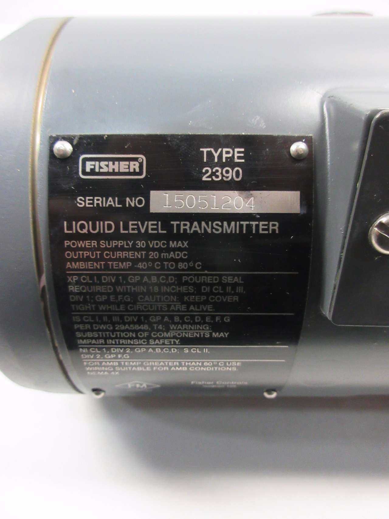 FISHER TYPE 2390 LIQUID LEVEL TRANSMITTER - MISCELLANEOUS