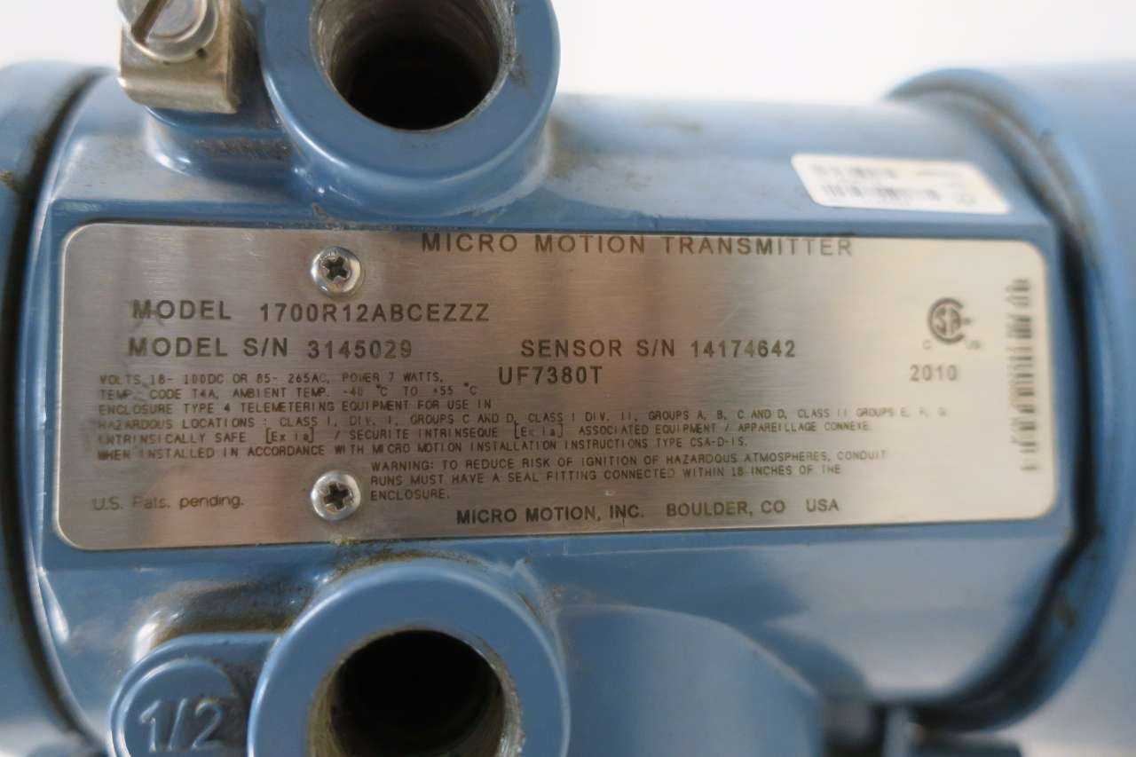 MICRO MOTION 1700R12 FLOW TRANSMITTER - MISCELLANEOUS
