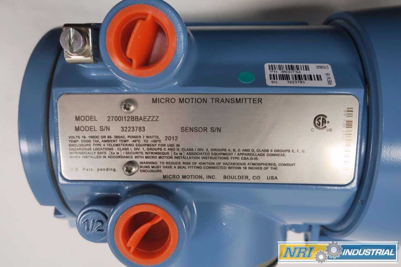 MICRO MOTION 2700I12 FLOW TRANSMITTER - MISCELLANEOUS