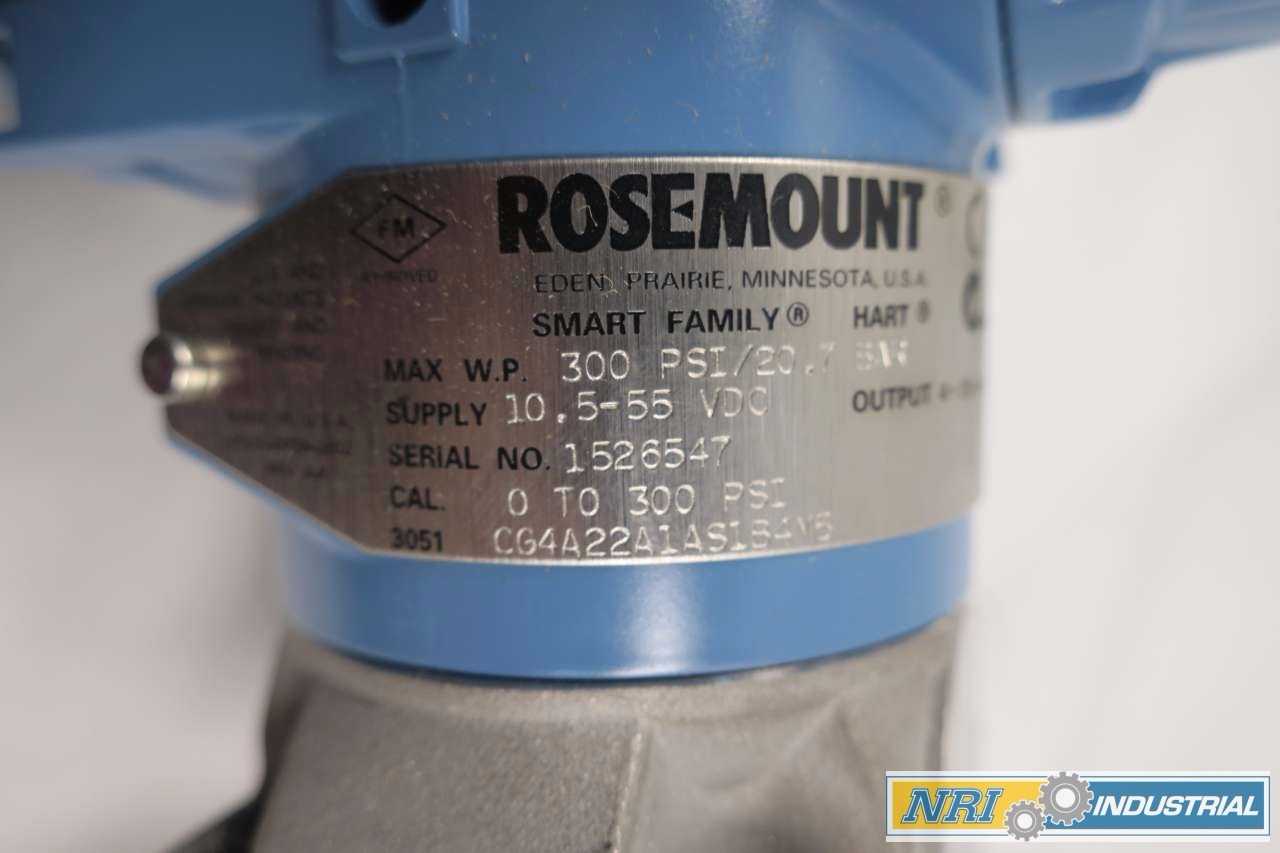 ROSEMOUNT 3051CG4 0-300PSI PRESSURE TRANSMITTER - MISCELLANEOUS
