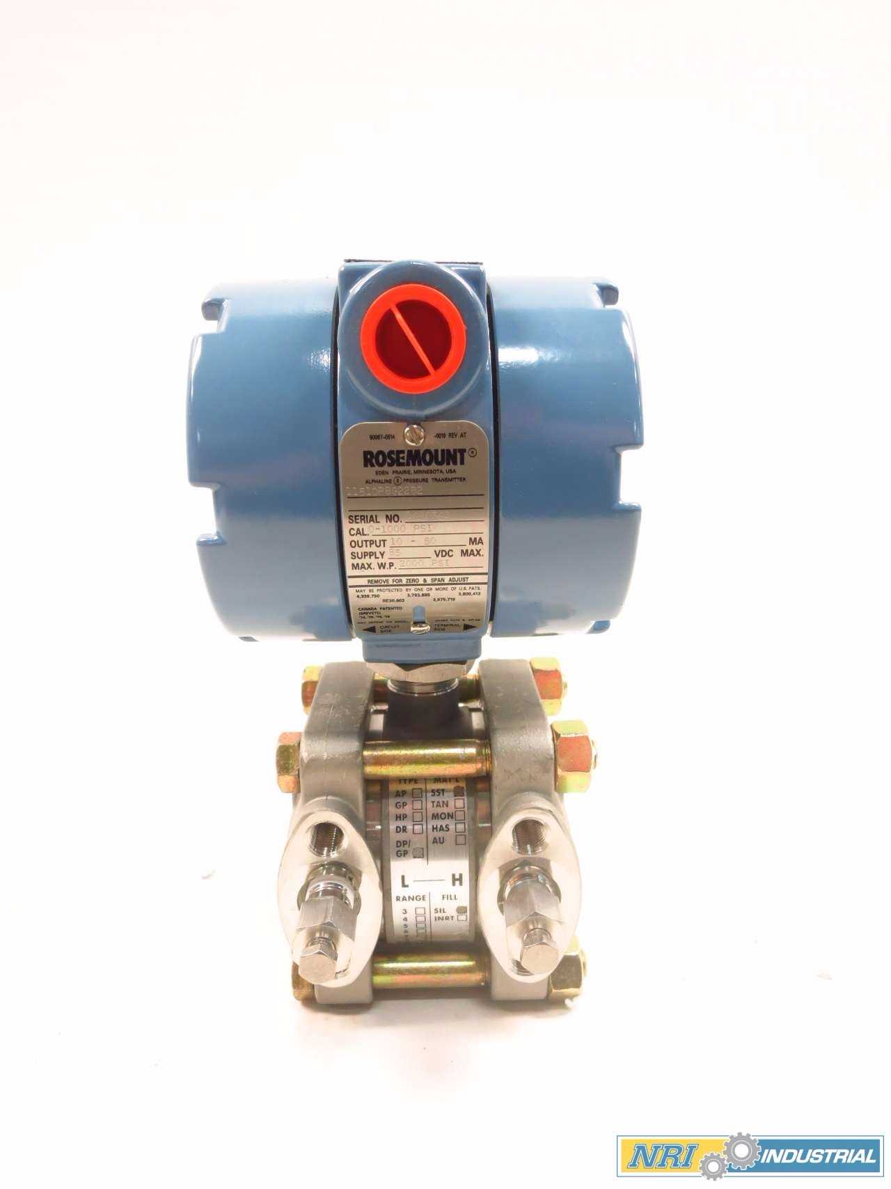 ROSEMOUNT 1151DP8 1000 PSI PRESSURE TRANSMITTER - MISCELLANEOUS