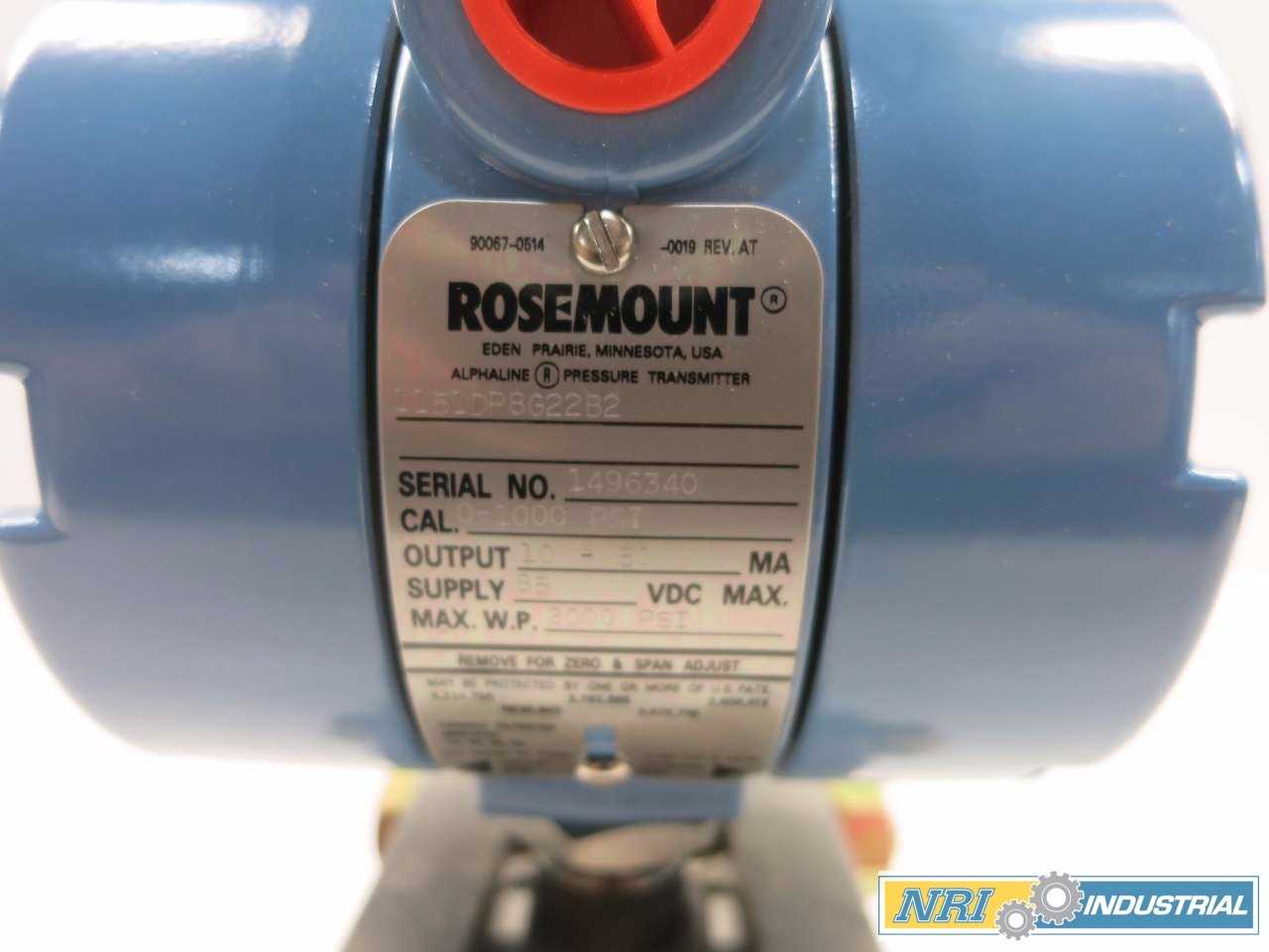 ROSEMOUNT 1151DP8 1000 PSI PRESSURE TRANSMITTER - MISCELLANEOUS