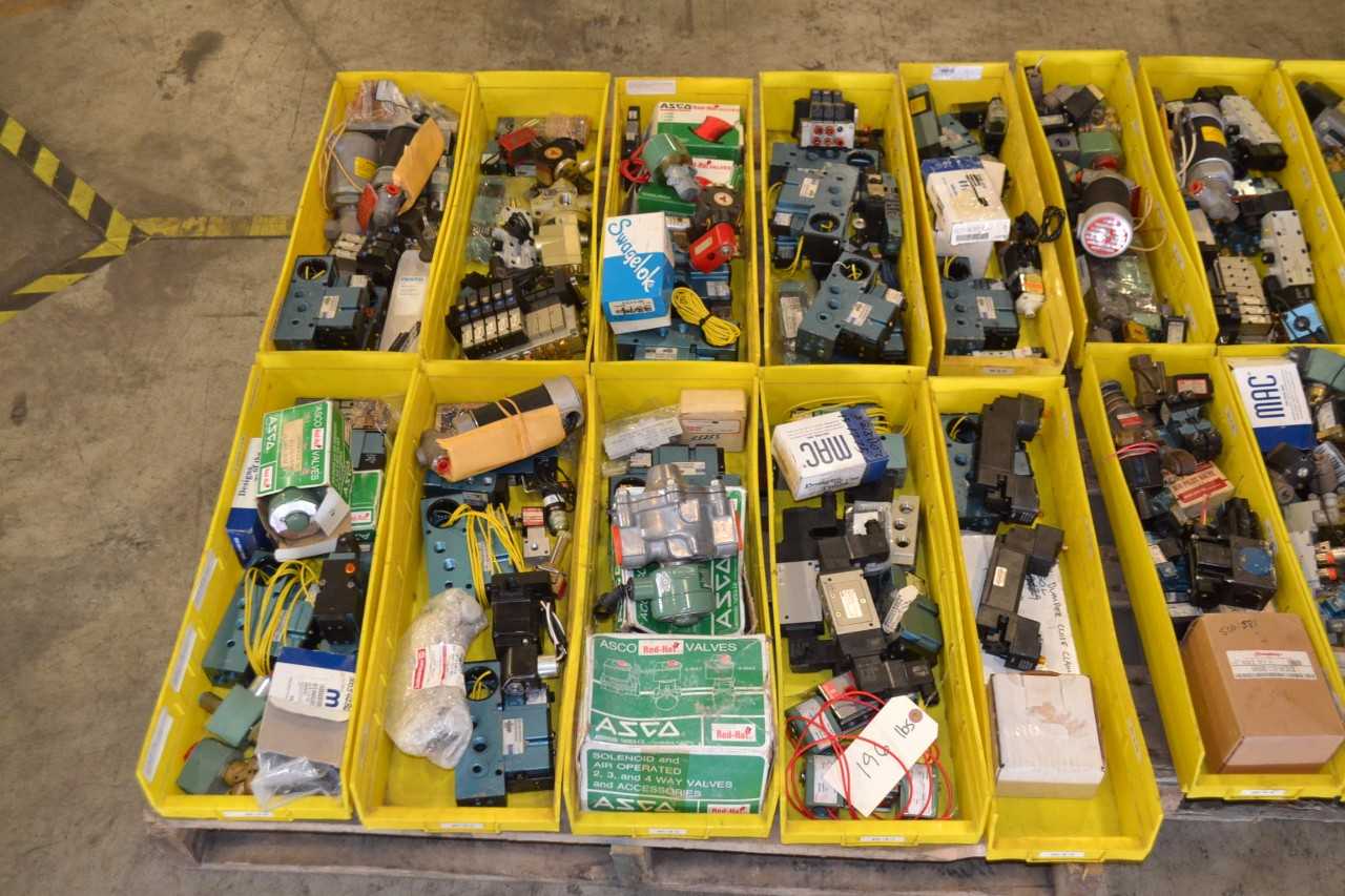 2 PALLETS OF ASSORTED SOLENOID VALVES, ASCO - MISCELLANEOUS