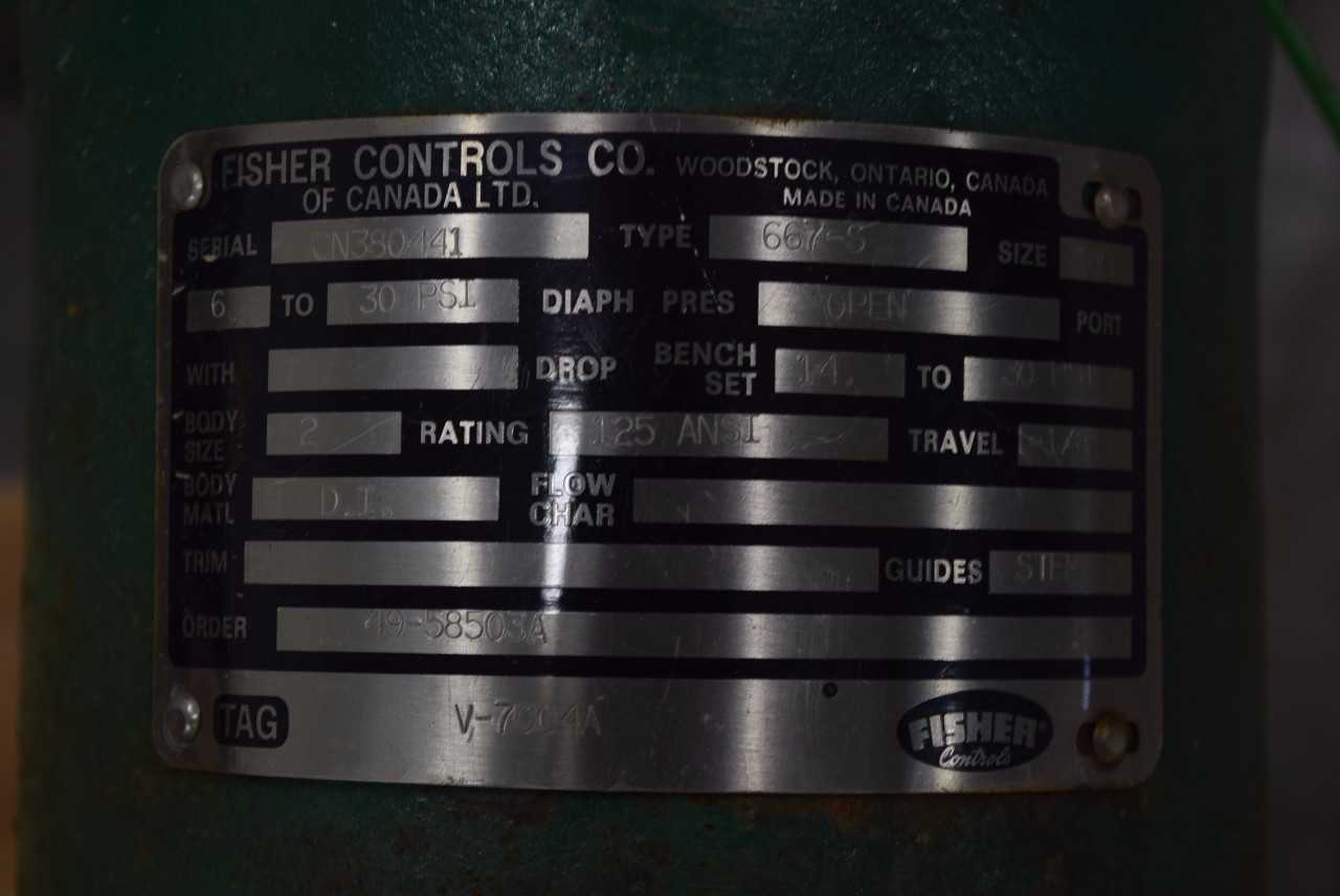2 FISHER 667-S 125 IRON CONTROL VALVE (BRAMPTON) - MISCELLANEOUS