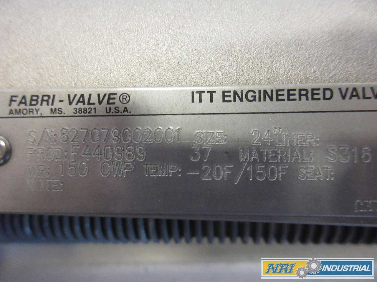 FABRI-VALVE 24 IN 150 STAINLESS FLANGED KNIFE GATE VALVE - MISCELLANEOUS