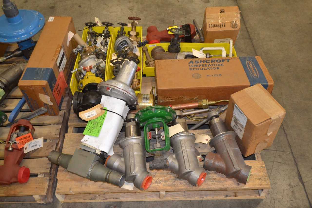 2 PALLETS OF ASSORTED 3/4"-2" VALVES, CONWAL, DAHL, ASHCROFT - MISCELLANEOUS