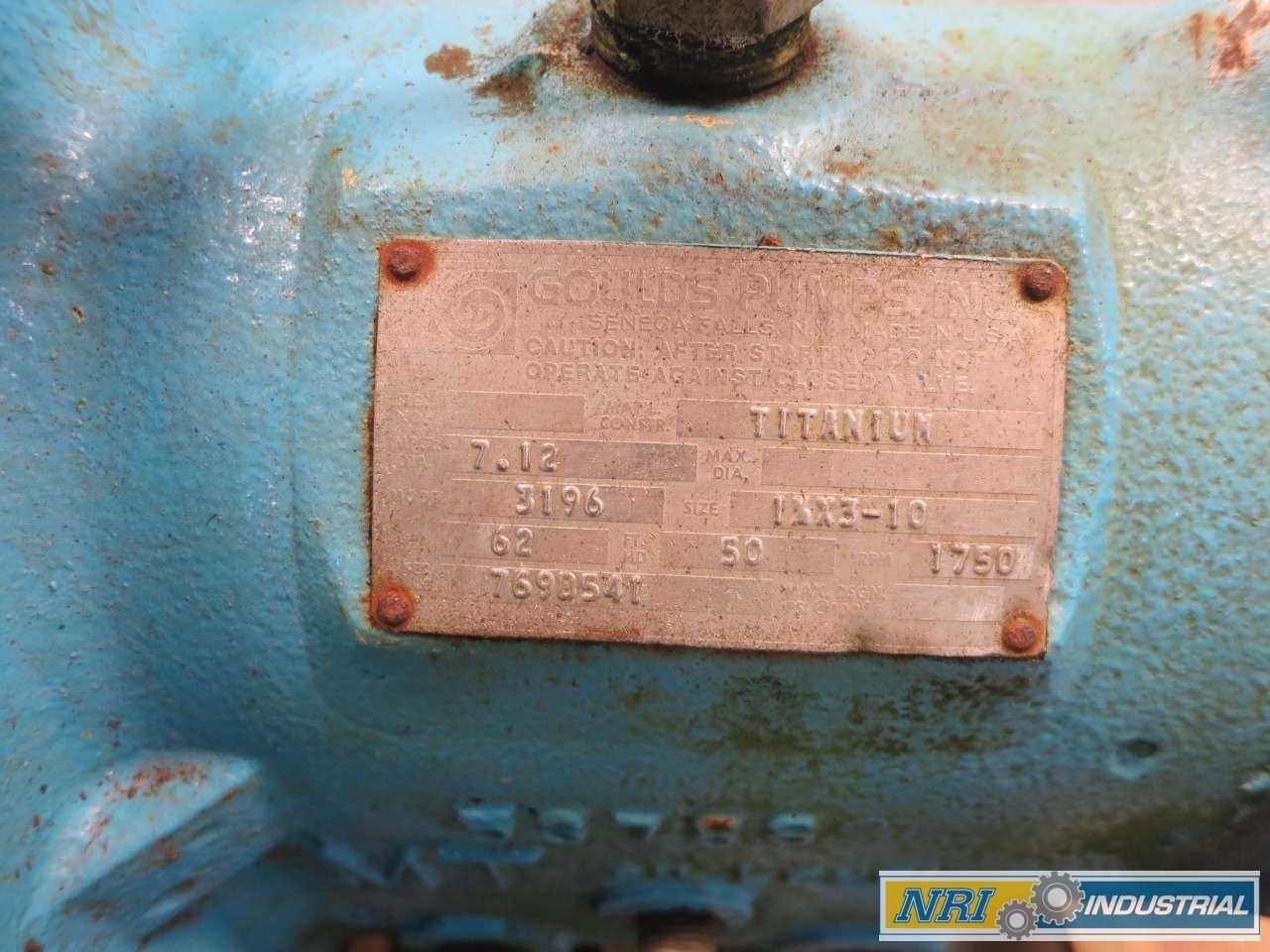 GOULDS 3196MT 4X6 STAINLESS CENTRIFUGAL PUMP - MISCELLANEOUS