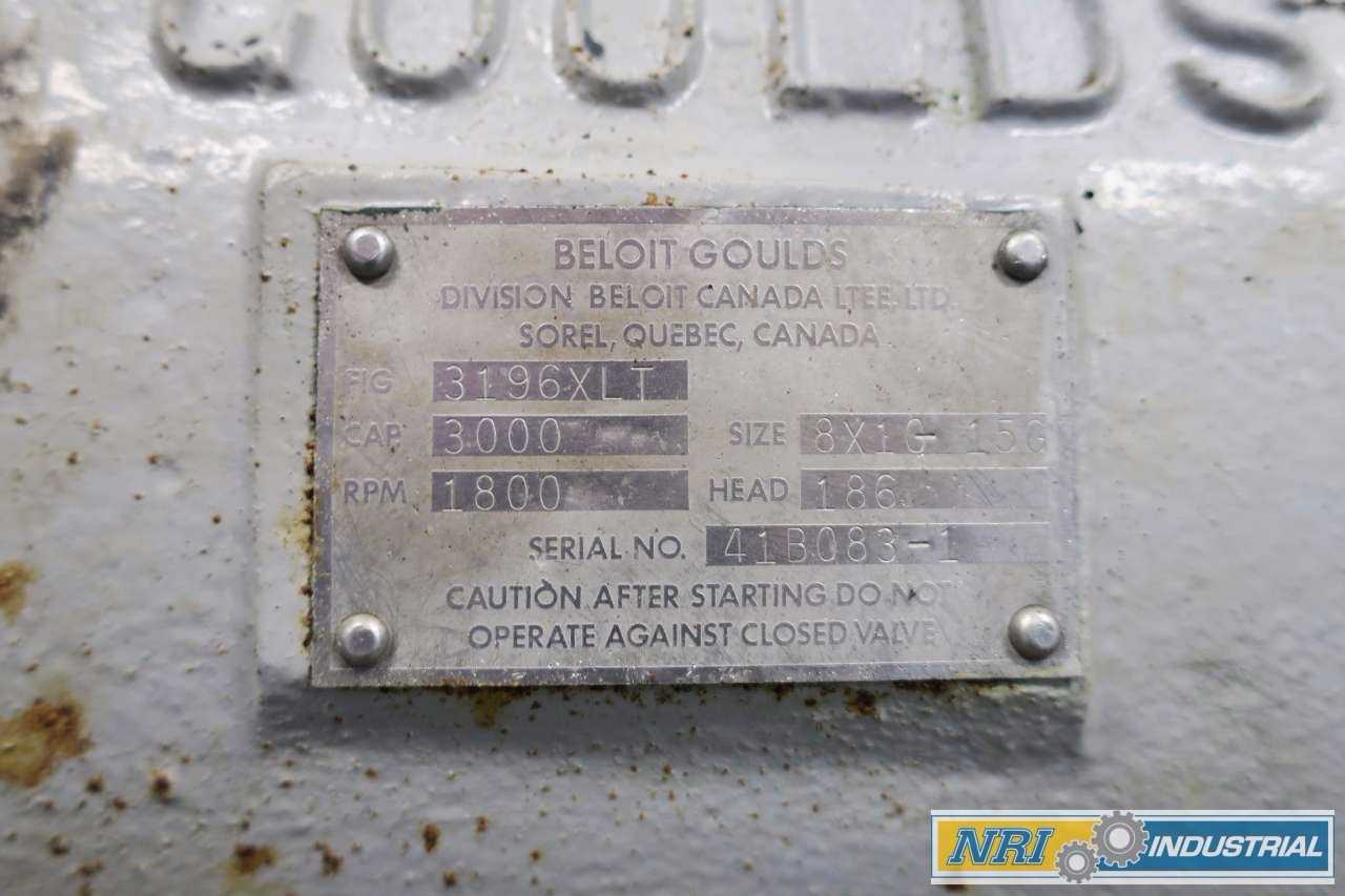GOULDS 3196 XLT 6X8 STAINLESS CENTRIFUGAL PUMP - MISCELLANEOUS