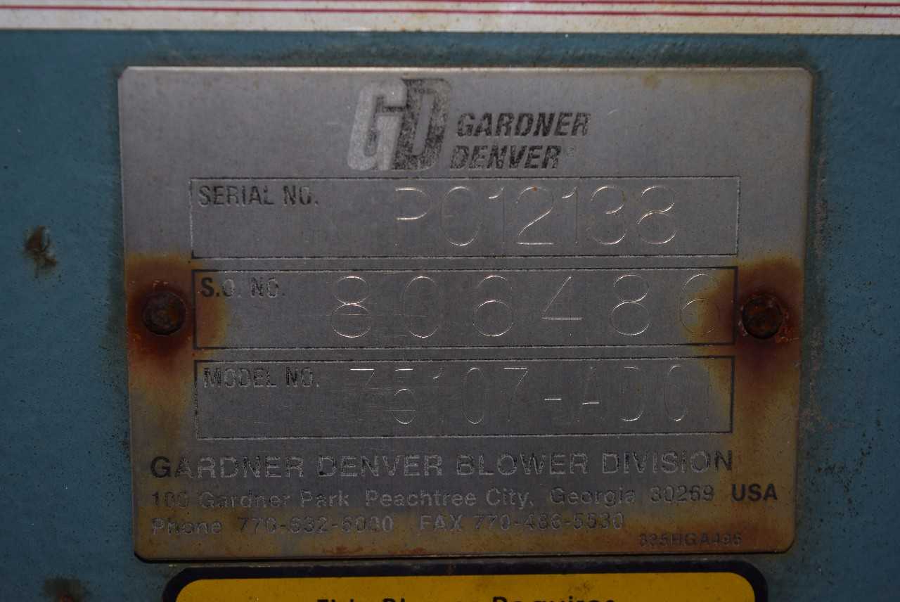 GARDNER DENVER 75107-AD01 12 IN CENTRIFUGAL BLOWER (BRAMPTON) - MISCELLANEOUS