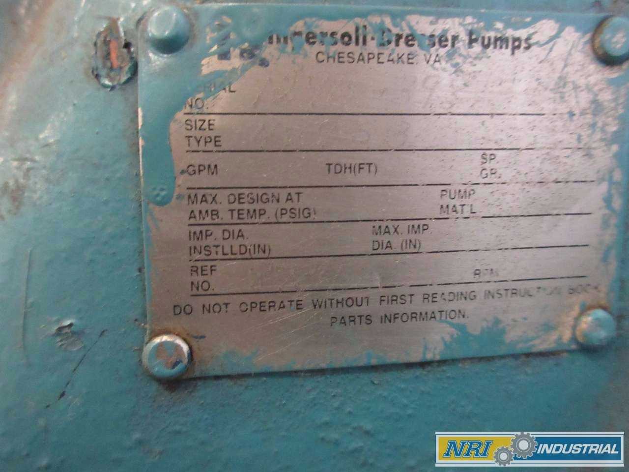 INGERSOLL DRESSER 6X4 STEEL SPLIT CASE PUMP - MISCELLANEOUS