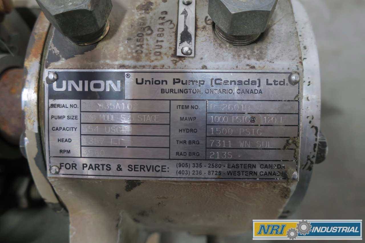 UNION P2601B 3X6 MODEL-S-5 STAGE BOILER FEED PUMP 554 GPM - MISCELLANEOUS