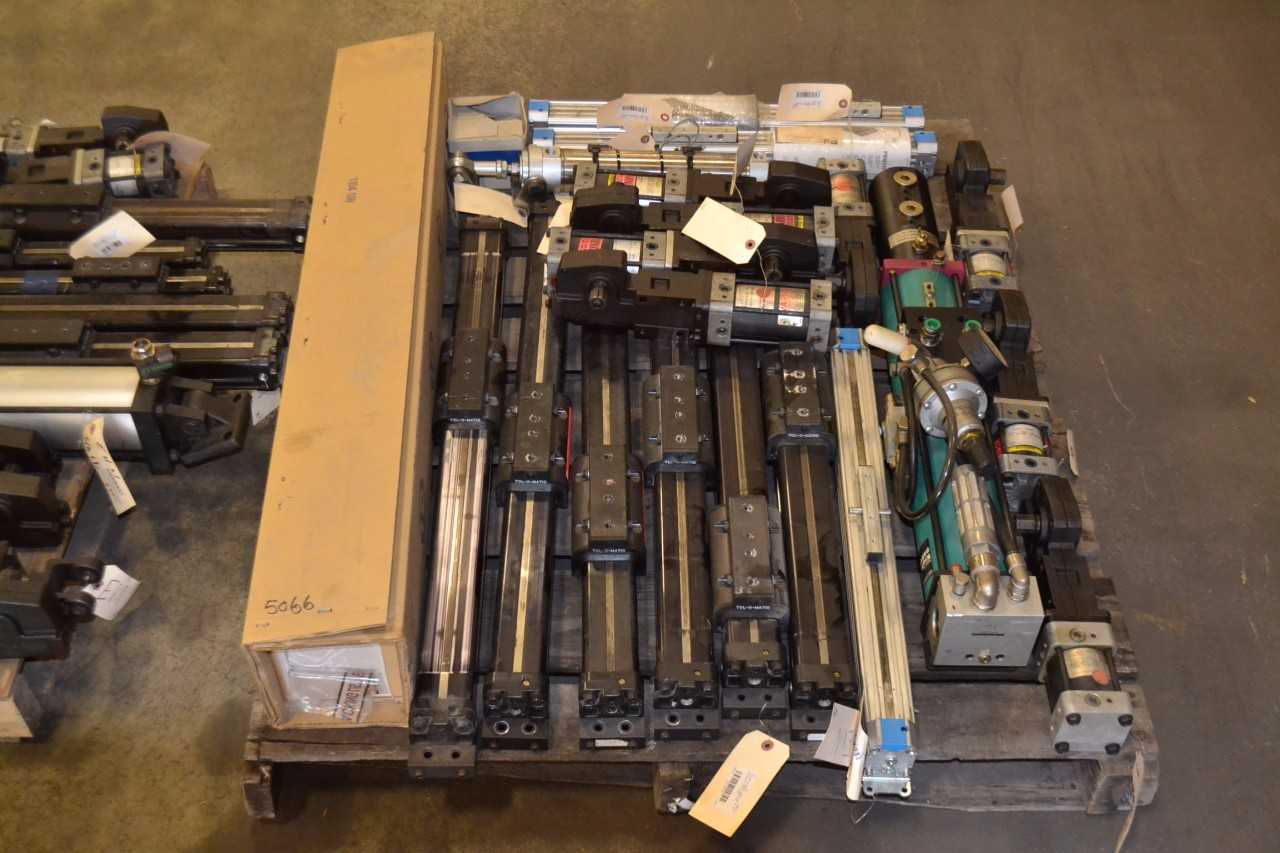 2 PALLETS OF ASSORTED PNEUMATIC CYLINDERS, PARKER - MISCELLANEOUS