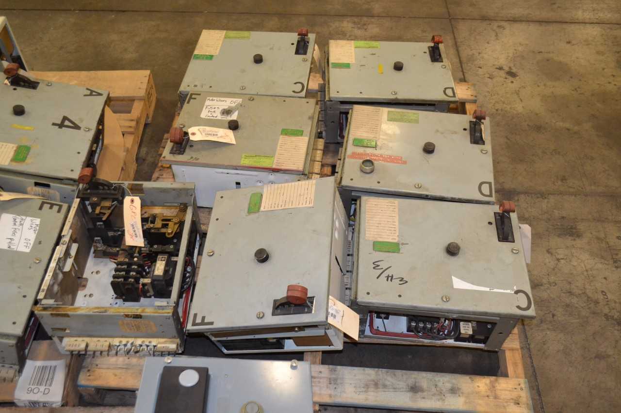 3 PALLETS OF ASSORTED GENERAL ELECTRIC MCC BUCKETS - MISCELLANEOUS