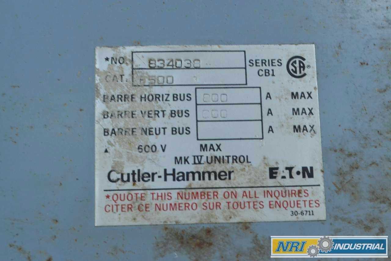 CUTLER HAMMER F500 UNITROL BREAKER STARTER MCC SWITCHGEAR - MISCELLANEOUS