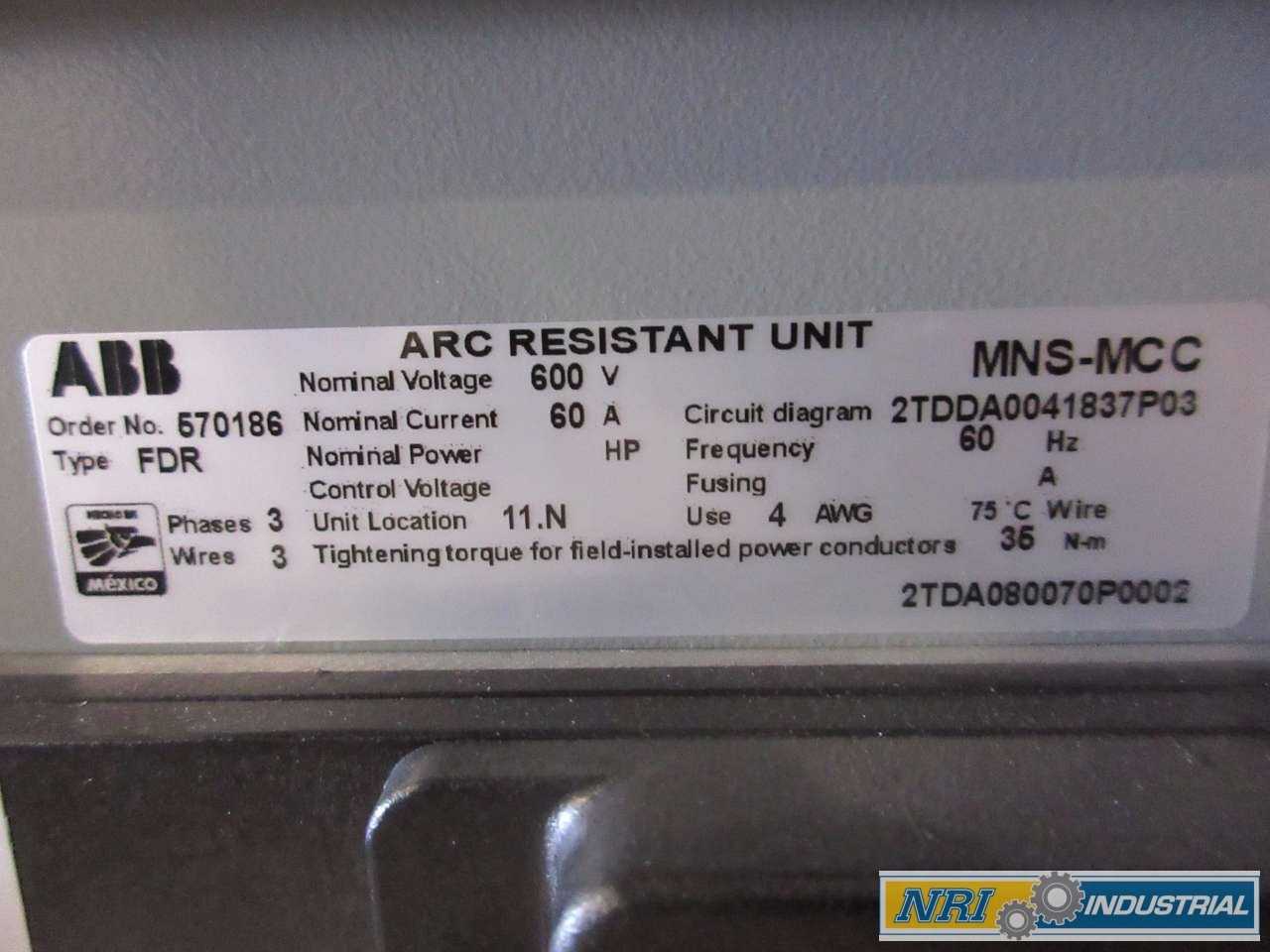 NEW ABB MNS-MCC 3X VERTICAL MCC SECTIONS 12X FEEDER BUCKET SWITCHGEAR - MISCELLANEOUS