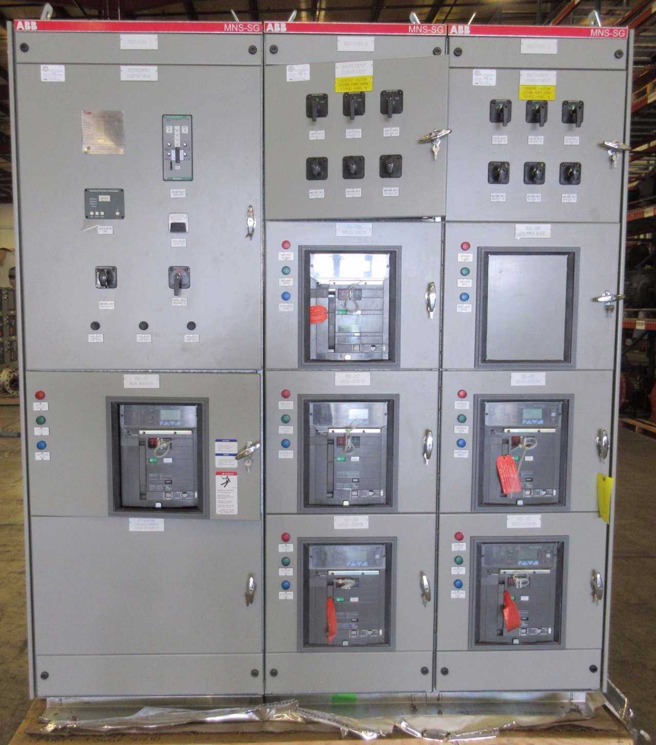 NEW ABB MNS-SG SWITCHGEAR 5X SACE E2S-A 1600A 1X SACE E4S-A 3200A - MISCELLANEOUS NEW ABB MNS-SG SWITCHGEAR 5X SACE E2S-A 1600A 1X SACE E4S-A 3200A - MISCELLANEOUS