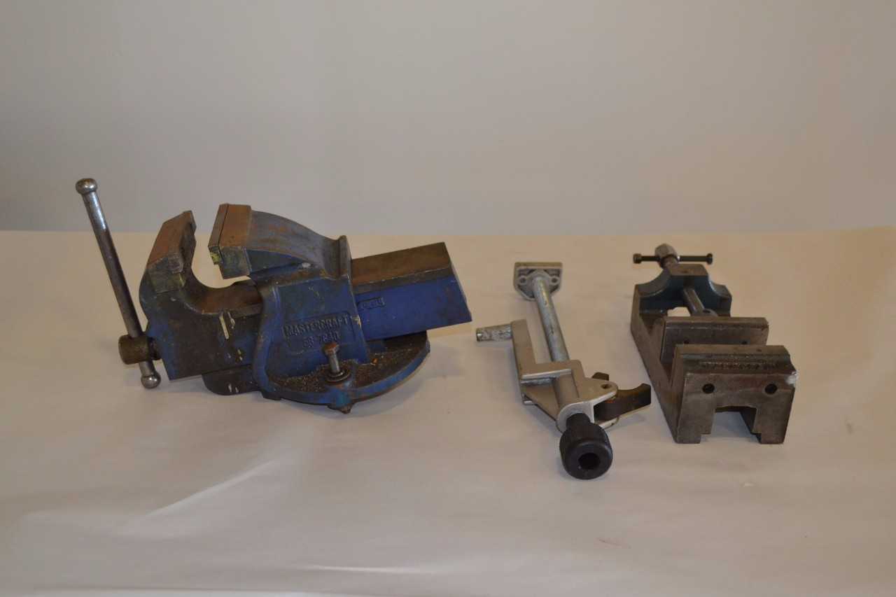 LOT OF 3 ASSORTED VICES AND CLAMPS - MISCELLANEOUS