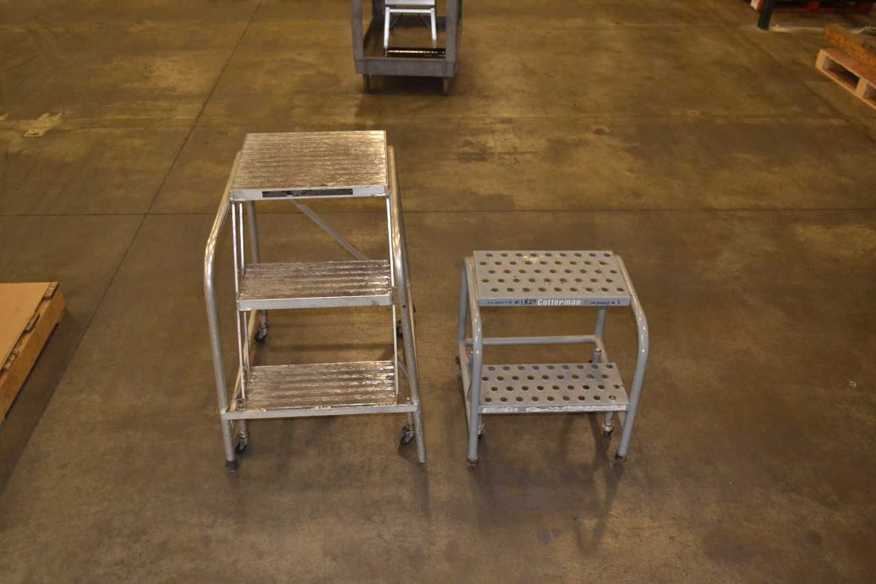 LOT OF 2 ROLLING STEPLADDERS - MISCELLANEOUS