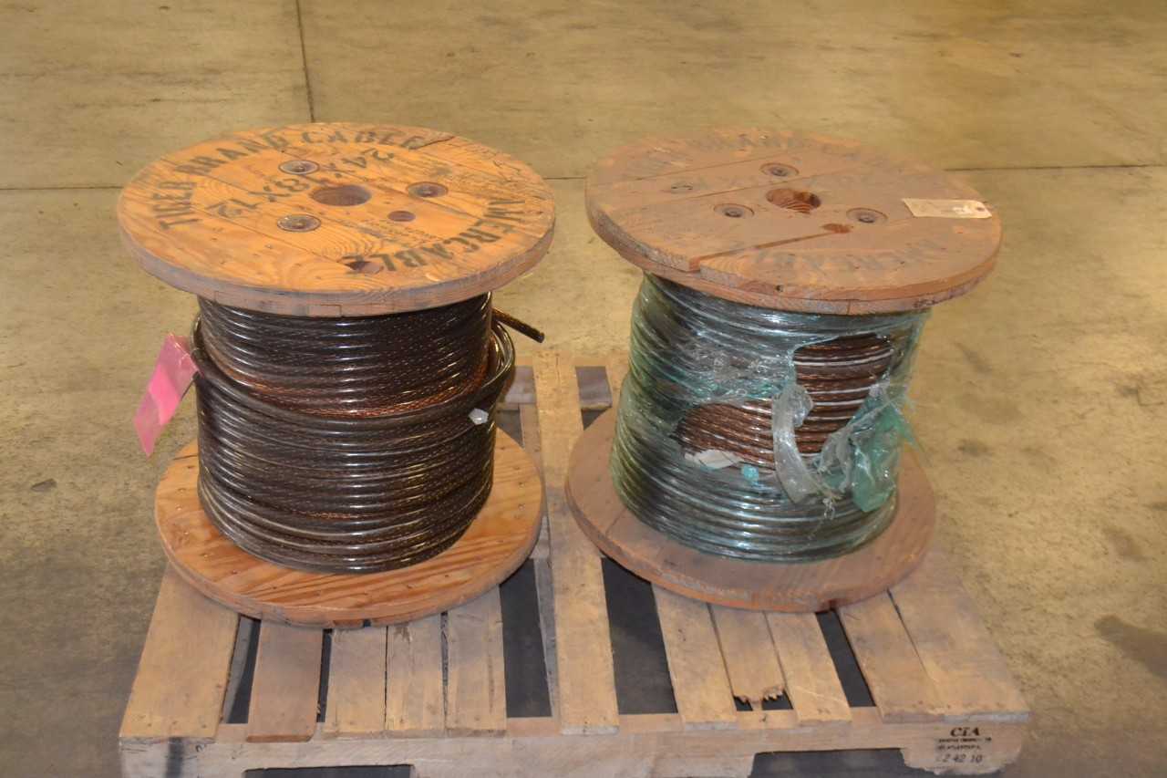 LOT OF 2 SPOOLS OF NEXANS AMERCABLE CABLE WIRE - MISCELLANEOUS