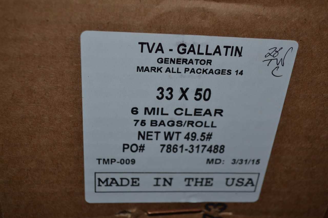 1 PALLET OF 33X50 IN 6 MIL CLEAR POLY BAGS - MISCELLANEOUS