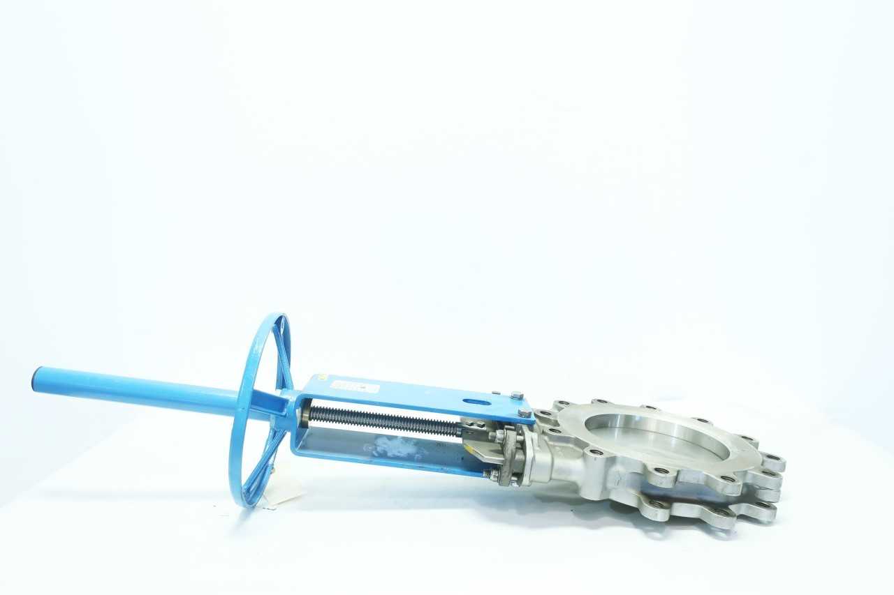 ACT AMERICAN CONTROLS TECHNOLOGY 20-3434M-10 MANUAL STAINLESS FLANGED 10IN KNIFE GATE VALVE - KNIFE GATE VALVE