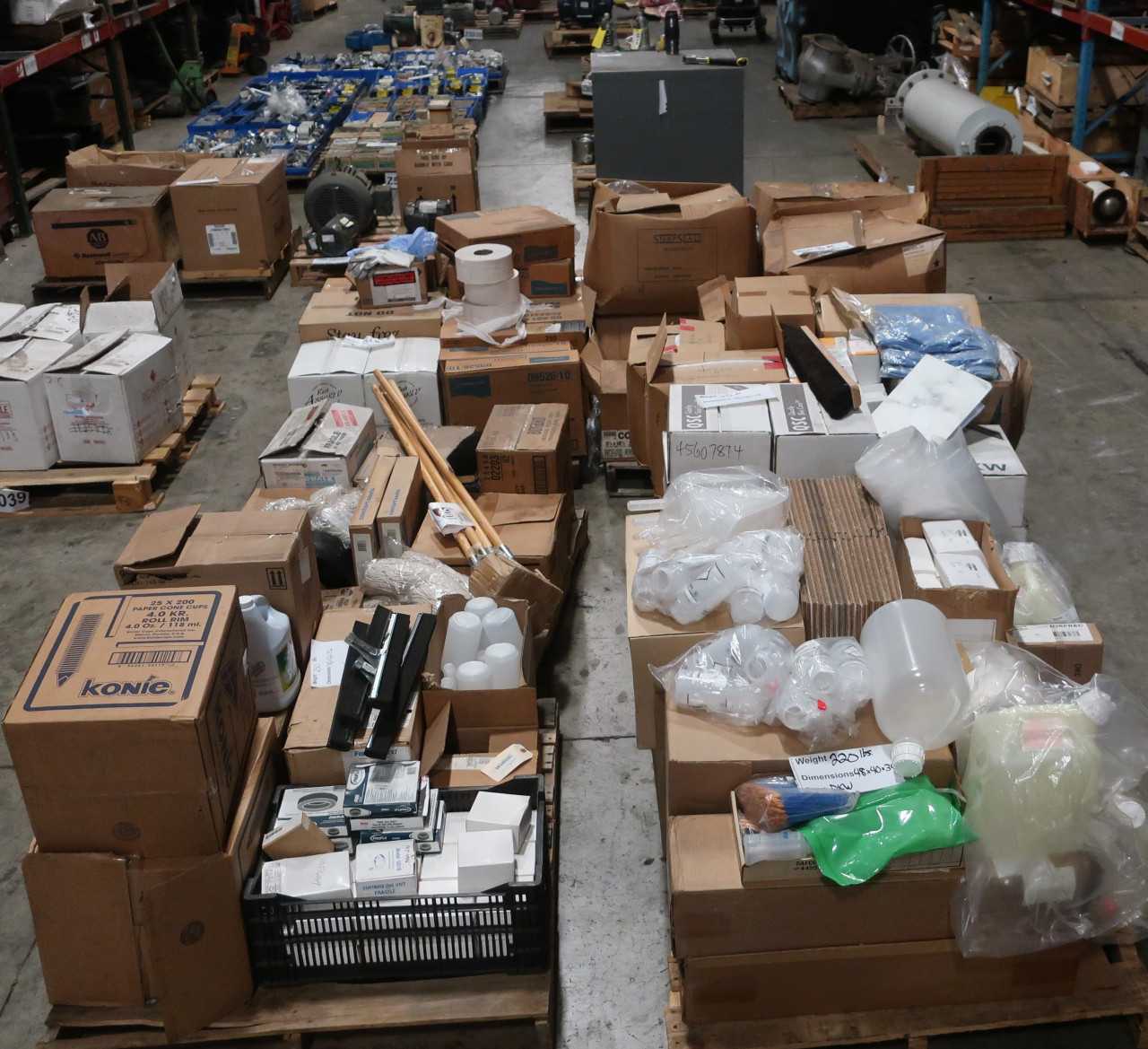 6 PALLETS OF ASSORTED CLEANING SUPPLIES MOPS SOAP TOILET PAPER HYGINE PRODUCTS - MISCELLANEOUS