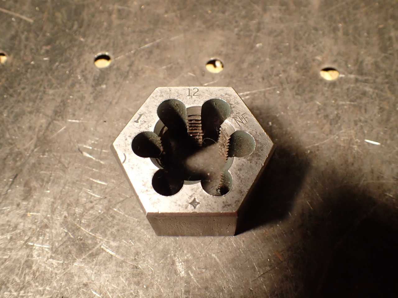 Cleveland 1" -12 NF Hexagon Body Rethreading Die: 1-13/16" Across Flats USA - END MILLS