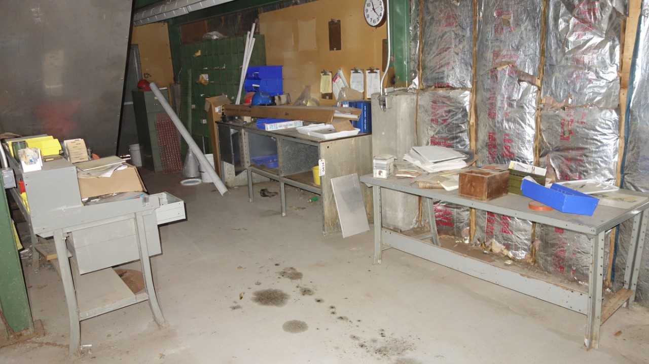 LOT OF 3 DESKS WITH CONTENTS - INDUSTRIAL PARTS