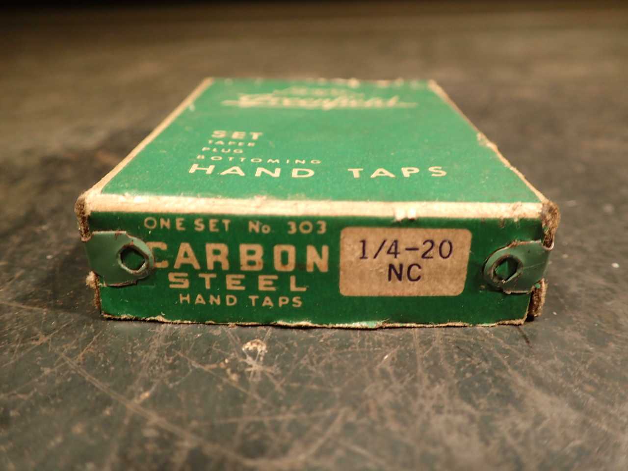 Greenfield Tool & Die 1/4" -20 NC Hand Thread Tap Set Taper Bottom Plug USA Made - HOLEMAKING TOOLS
