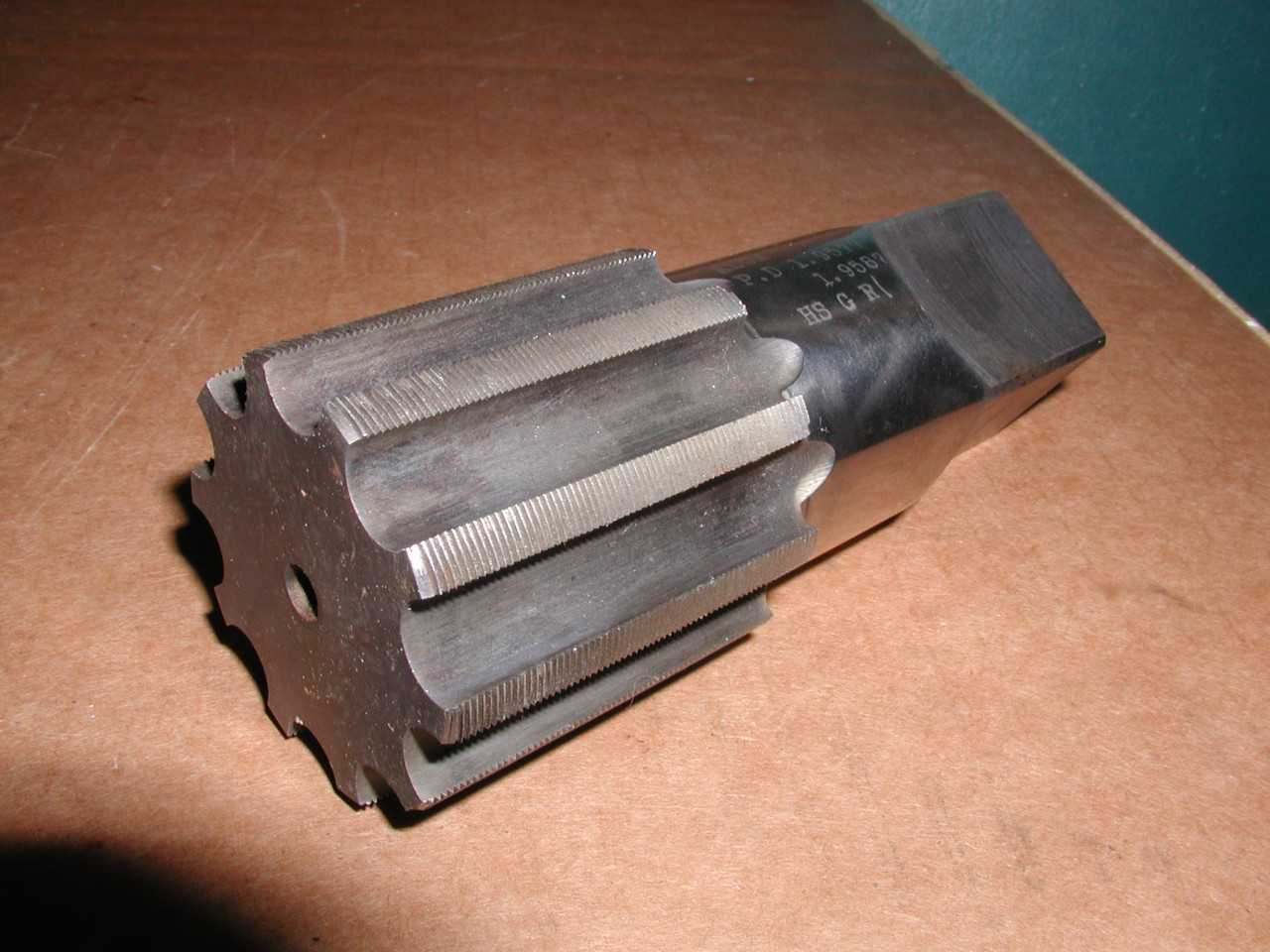 Wood & Spencer 1.975" -32 NS Hand Thread Tap 10-Flute 2" Long Flutes 5" OAL Used - MACHINING ACCESSORIES & TOOLING