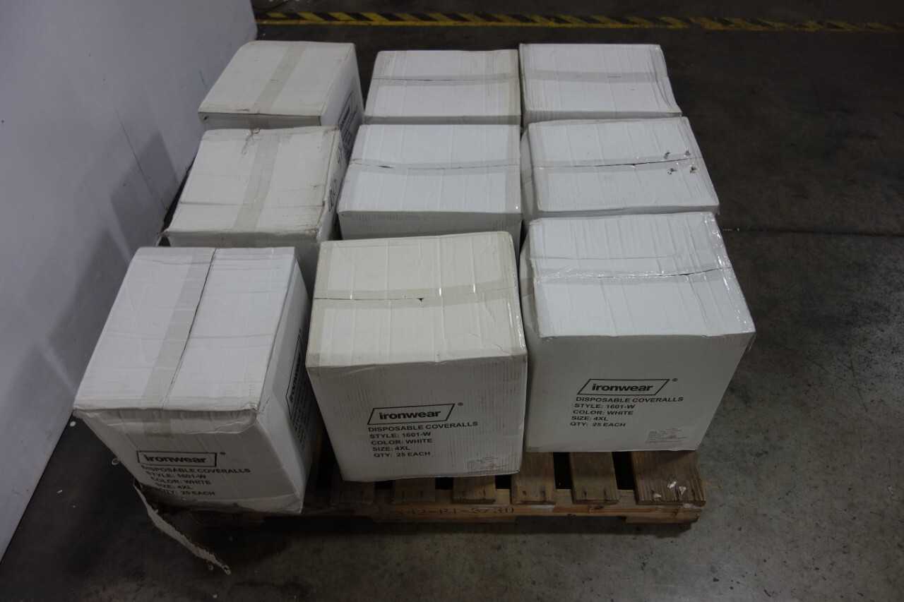 PALLET OF IRONWEAR 1601-W DISPOSABLE COVERALLS - SAFETY EQUIPMENT