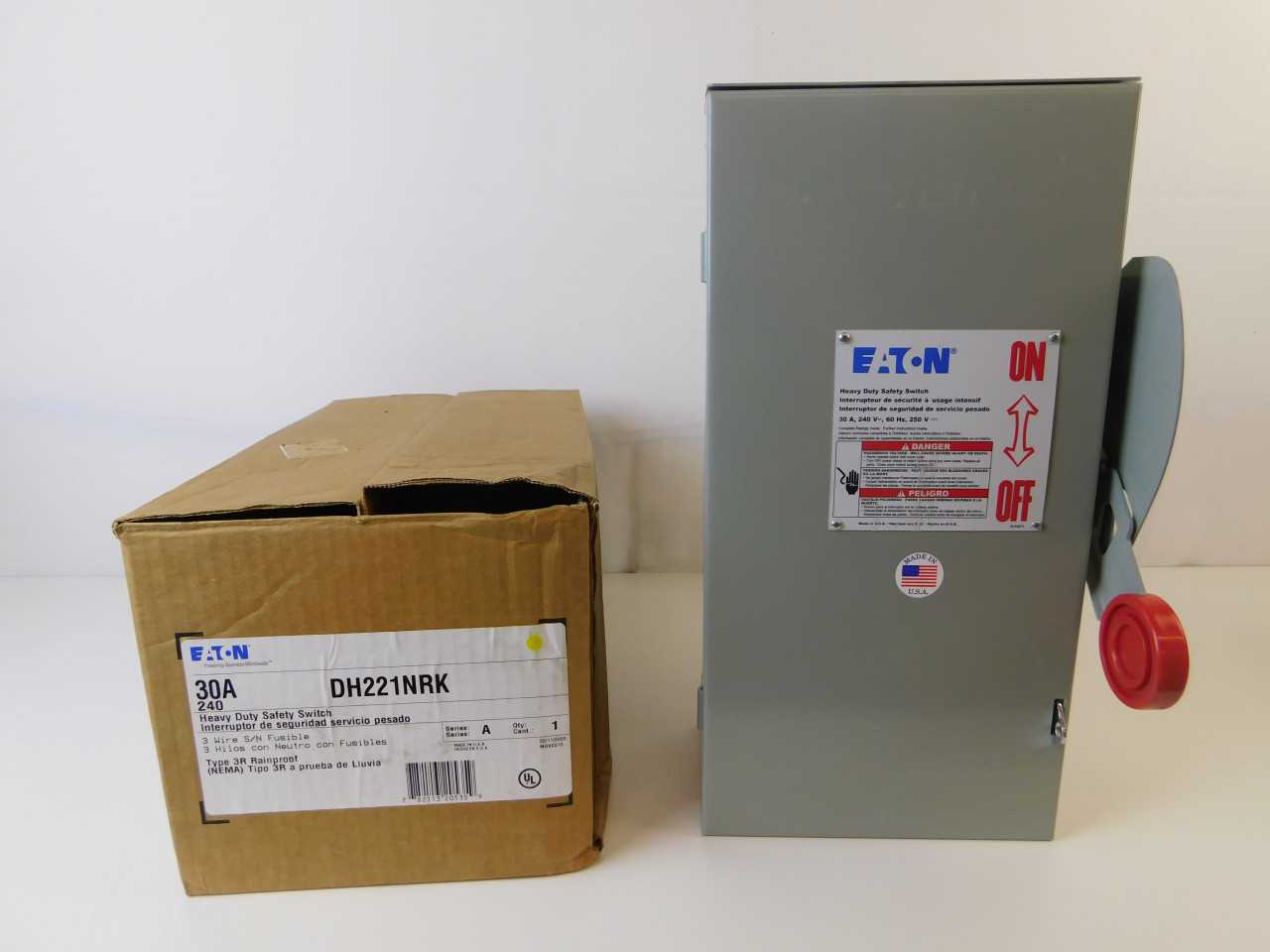 Quantity 2 of Eaton DH221NRK Safety Switch 2P 30A - ELECTRICAL PARTS
