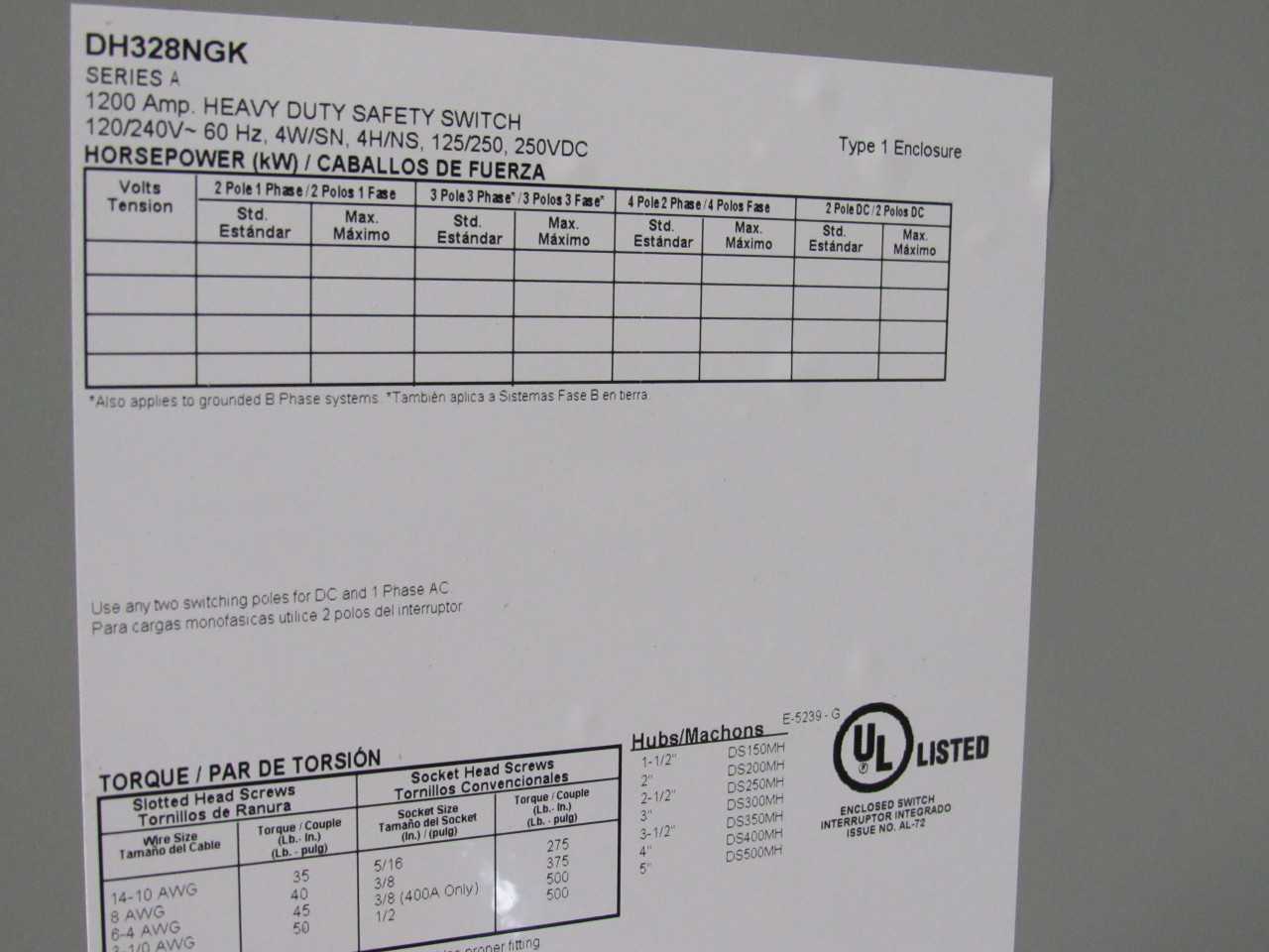 Eaton Heavy Duty Switch - ELECTRICAL COMPONENTS