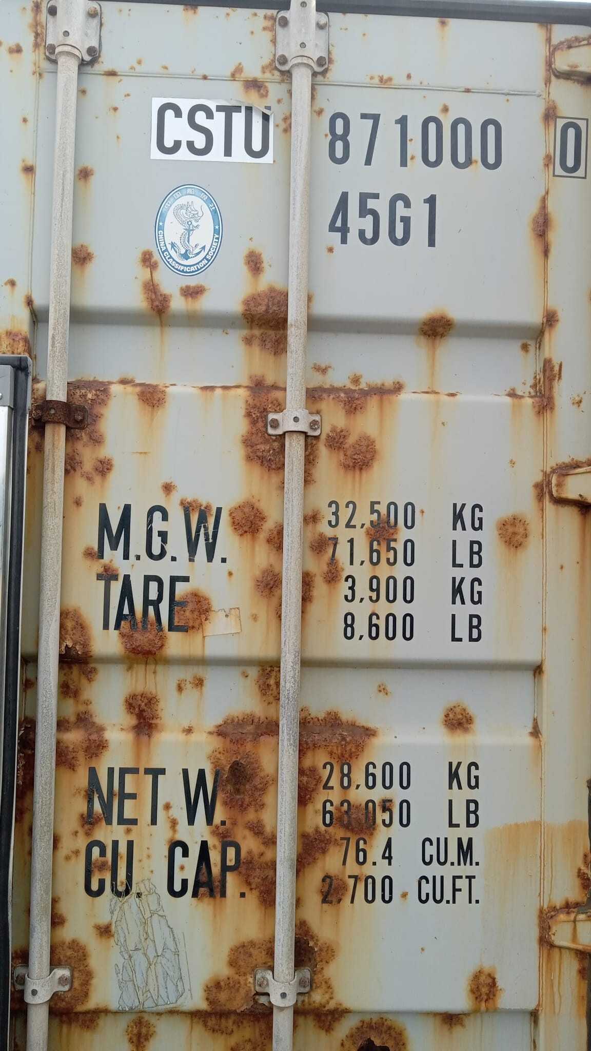 40 ft Container - Empty - INDUSTRIAL PARTS