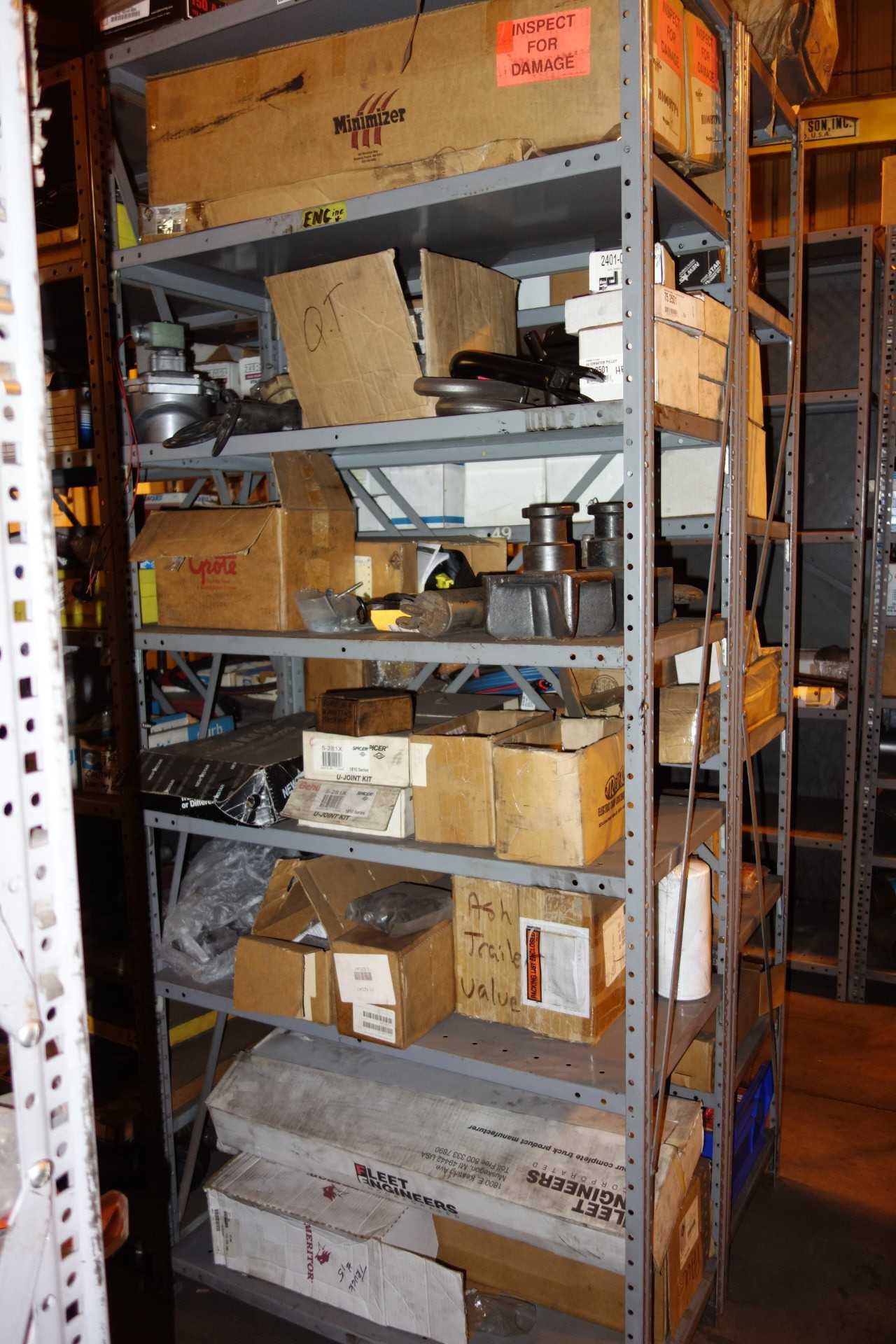 CONTENTS OF 3 SHELVING, AUTOMOTIVE KITS - SHELVING