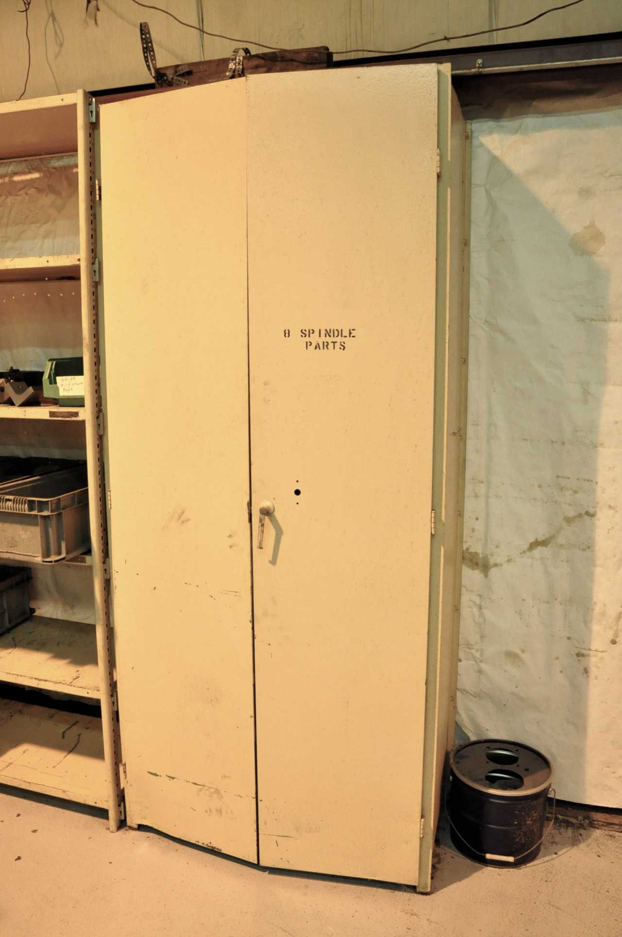 2-Door Supply Cabinet with Misc. Machine Attachment Contents - ELECTRIC POWER TOOLS