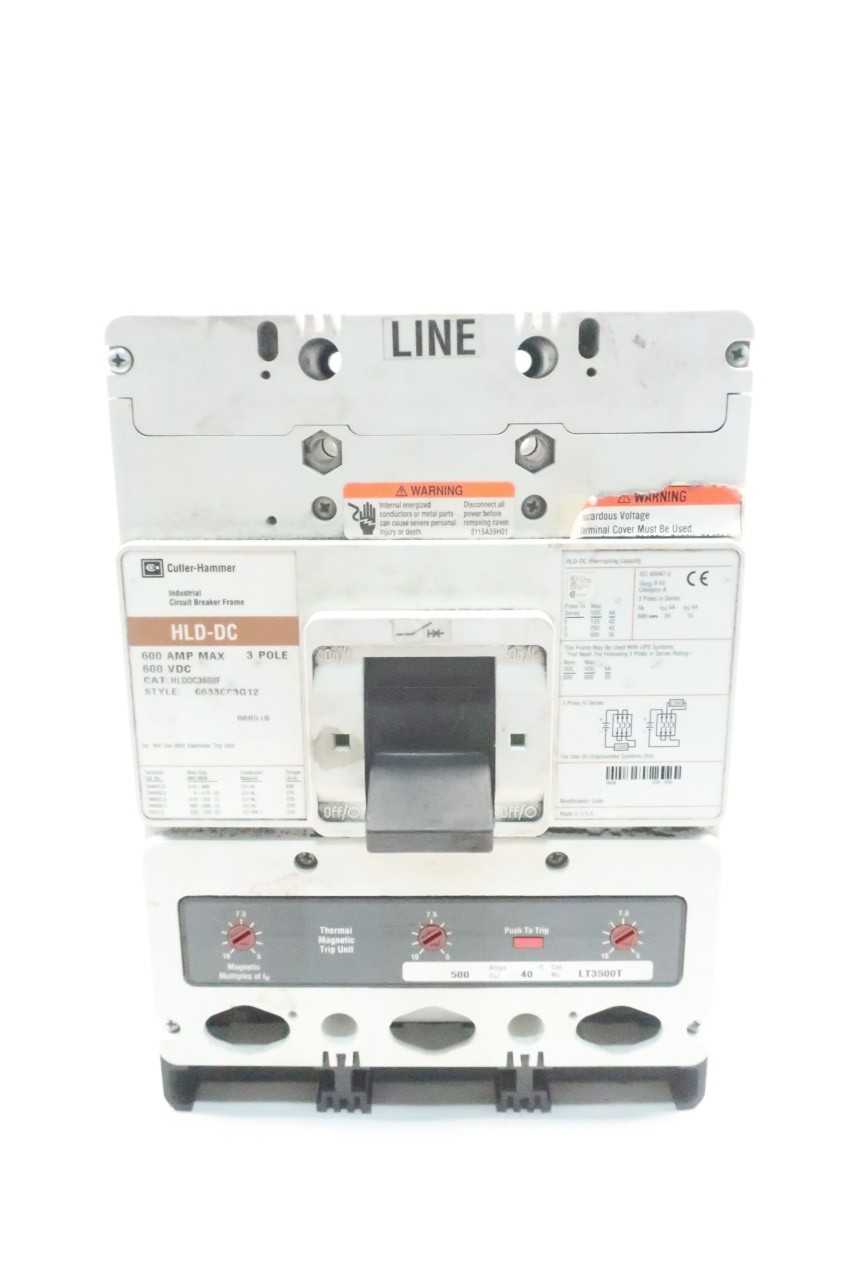 CUTLER HAMMER HLDDC3600F 3P 600A CIRCUIT BREAKER - CIRCUIT BREAKERS CUTLER HAMMER HLDDC3600F 3P 600A CIRCUIT BREAKER - CIRCUIT BREAKERS