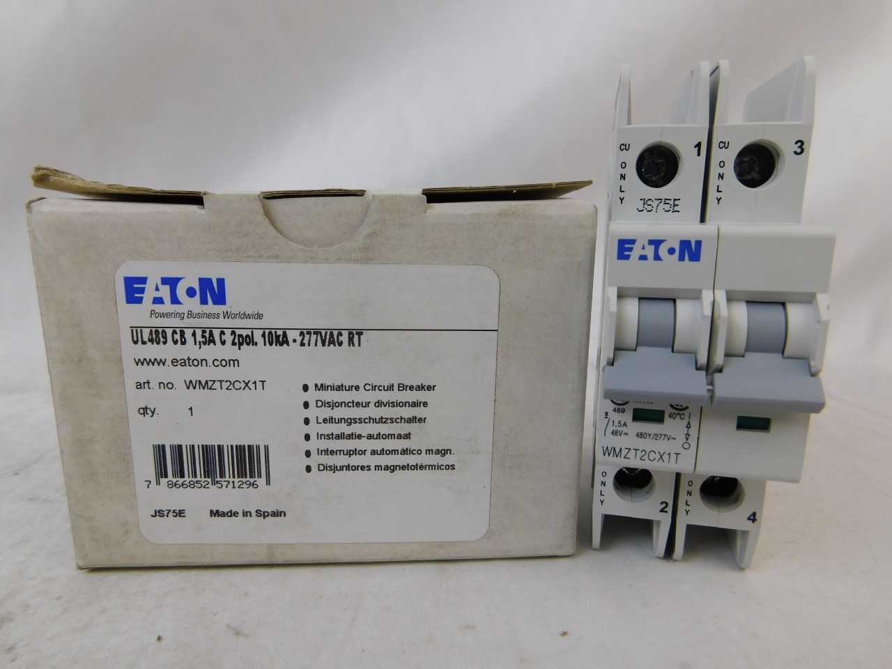 (24) Eaton WMZT2CX1T Plug In WMZT 2P 1.5A 120/240VAC 50/60Hz - CIRCUIT BREAKERS