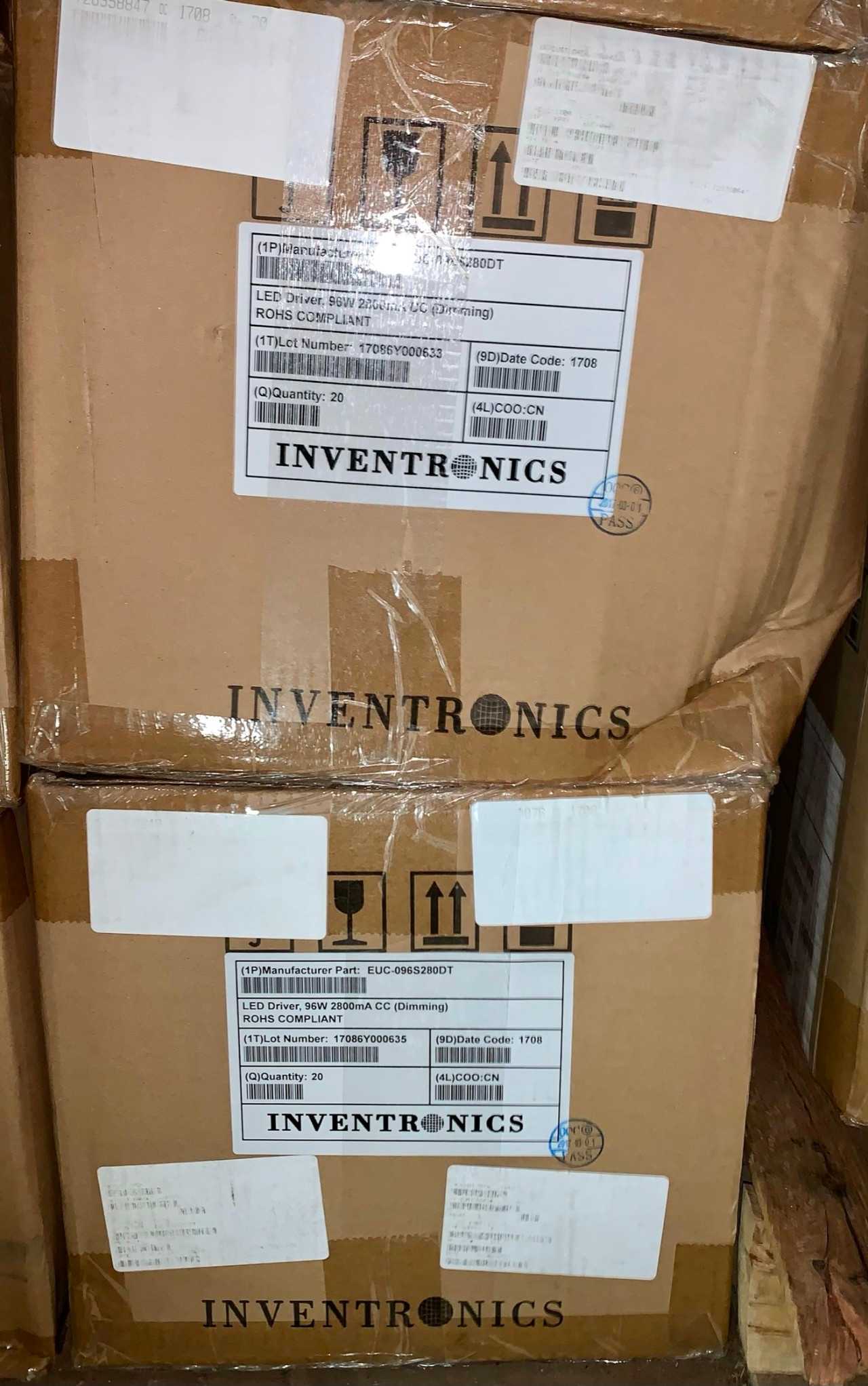 New - Lot of 40 - Inventronics EUC-096S280DT LED Power Supply Driver - ELECTRICAL COMPONENTS