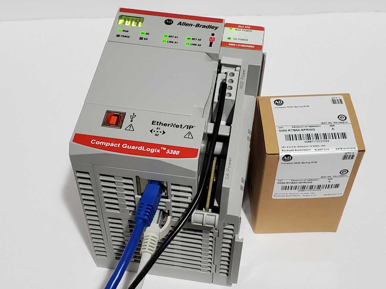 Allen Bradley CompactLogix 5069-L3100ERMS2 Plus Brand new 5069-RTB64 Spring - AUTOMATION & CONTROLS
