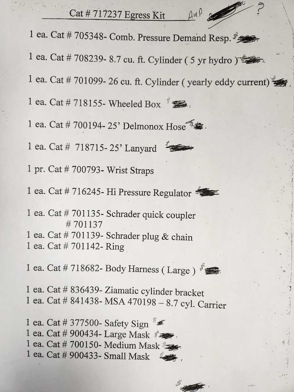 Lot of 21 Confined Entry (egress) kits - INDUSTRIAL PARTS