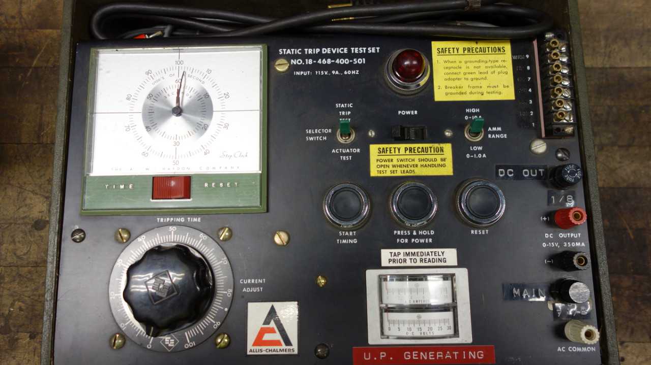ALLIS CHALMERS 18-468-400-501 TRIP DEVICE TEST SET - ELECTRICAL TESTING EQUIPMENT