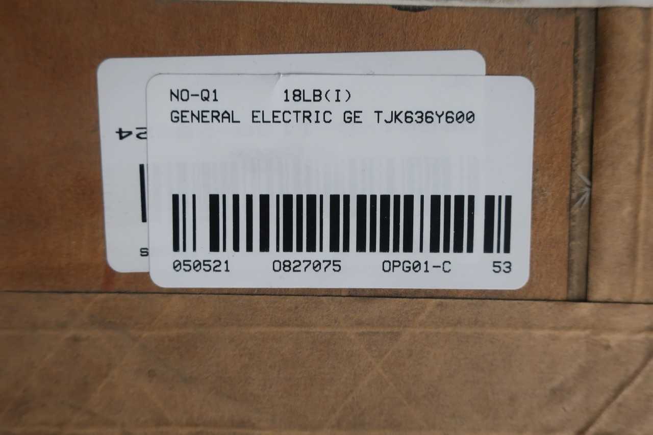 GENERAL ELECTRIC GE TJK636Y600 3P 600A AMP 600V-AC MOLDED CASE CIRCUIT BREAKER - CIRCUIT BREAKERS