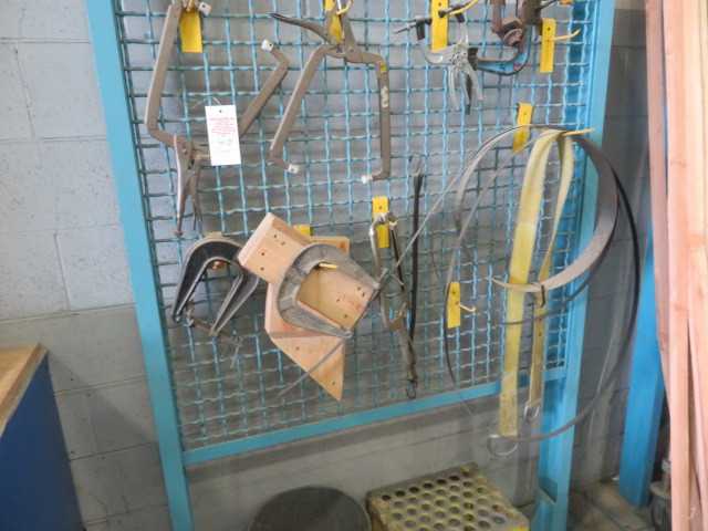 Racks (2) and contents,  and cart on wheels with contents - MISCELLANEOUS