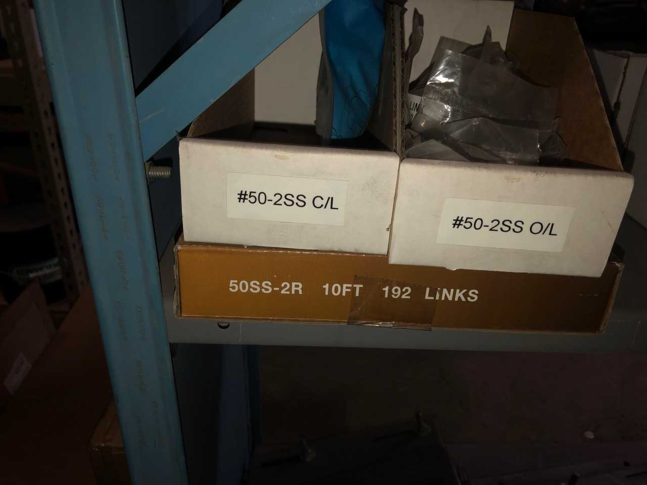 LOT OF ASSORTED STAINLESS STEEL CHAINS - ROLLER CHAIN