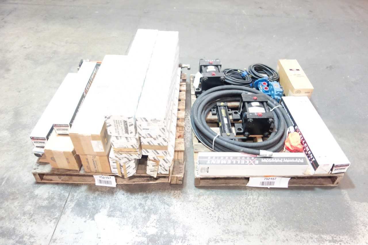 2 PALLETS OF ASSORTED HOSES, FILTERS, FITTINGS, VALVES, ACCESSORIES - PROCESS EQUIPMENT