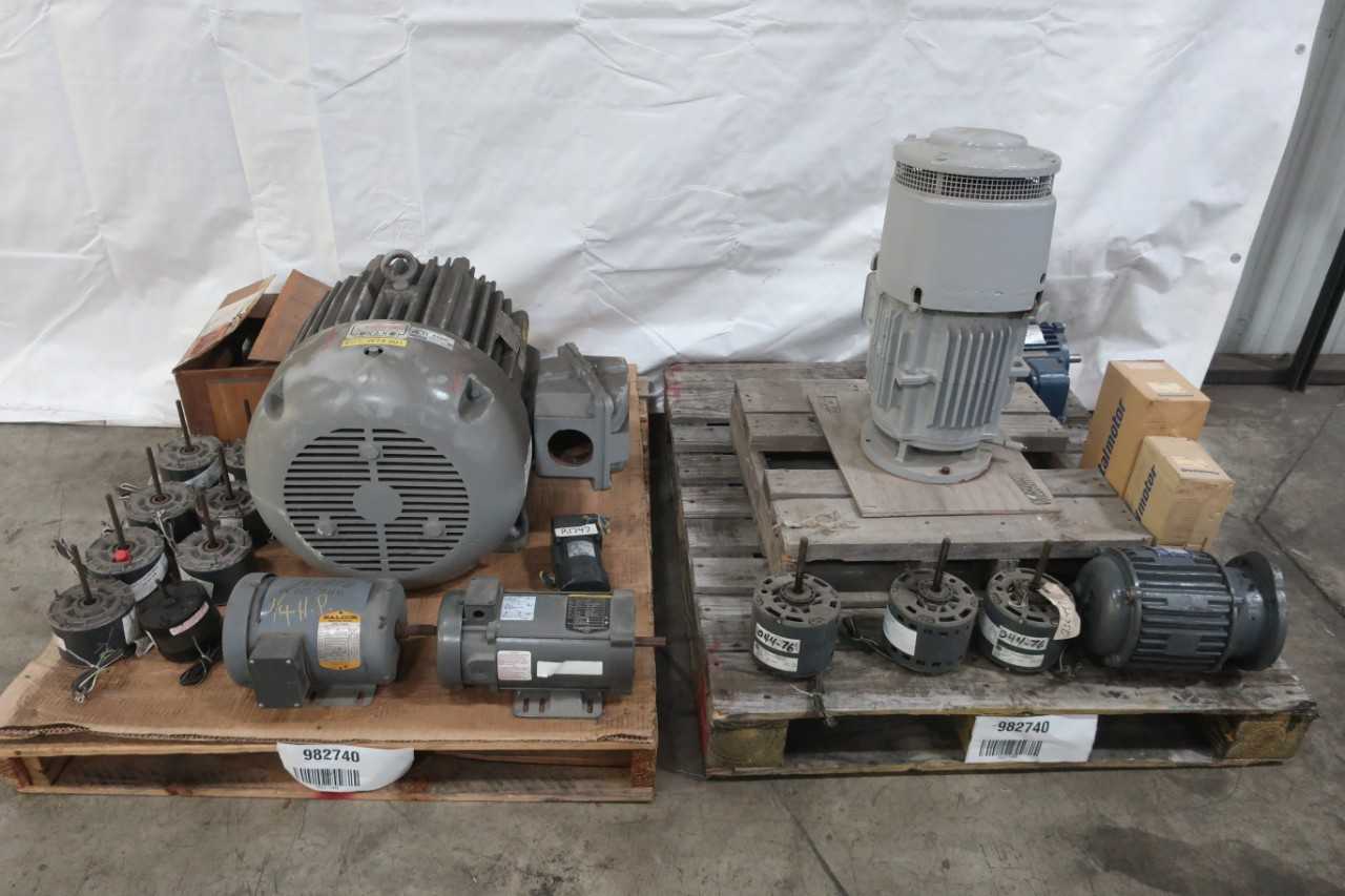 2 PALLETS OF ASSORTED ELECTRIC MOTORS - ELECTRIC MOTORS